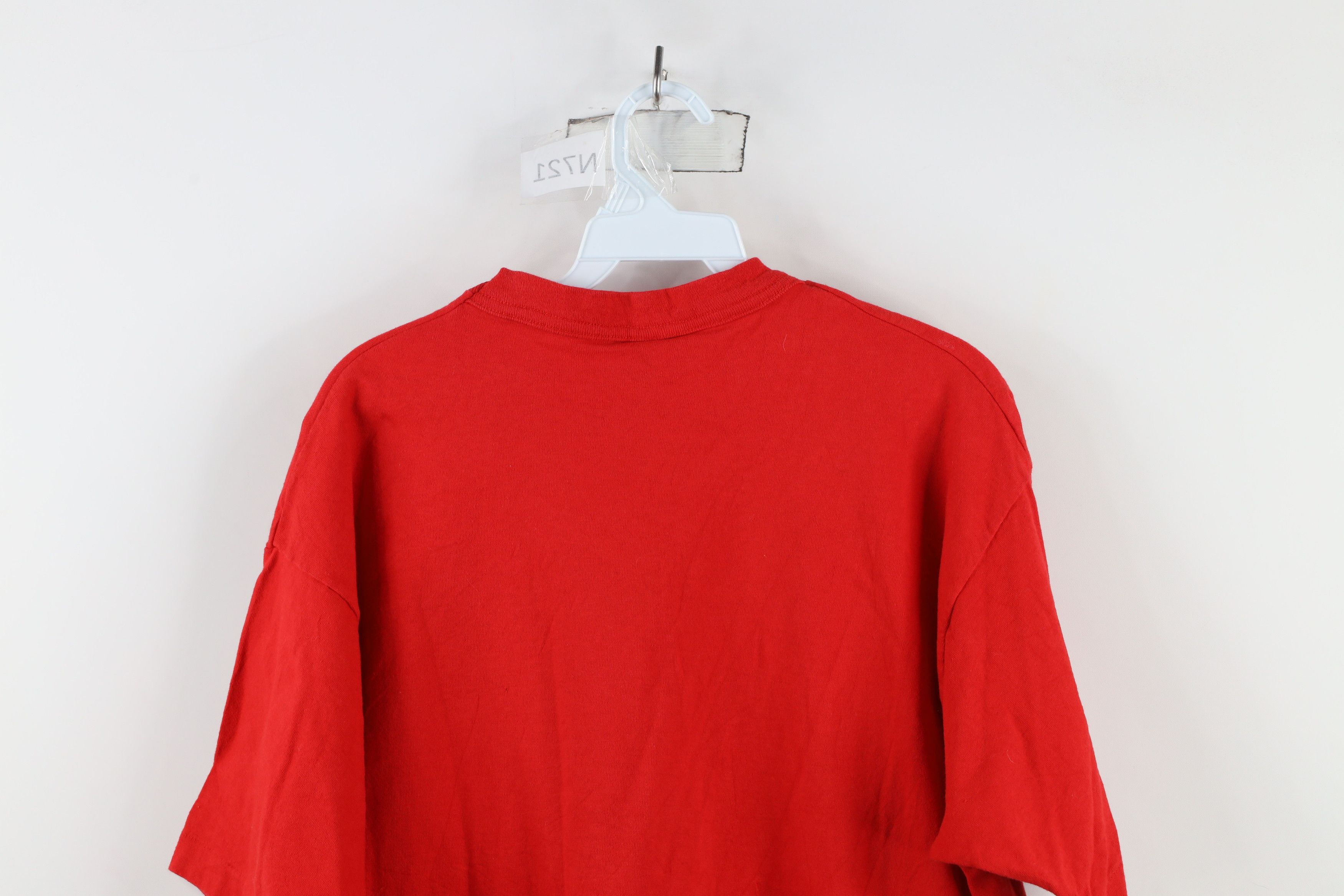 Disney × Vintage Vintage 90s Disney Country Mickey Mouse Farm T-Shirt Red USA Size ONE SIZE - 8 Thumbnail