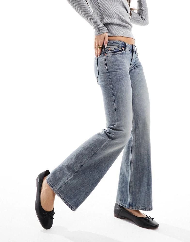 Asos ASOS Weekday nova low waist slim bootcut jeans tribe blue Size 31" - 5 Thumbnail