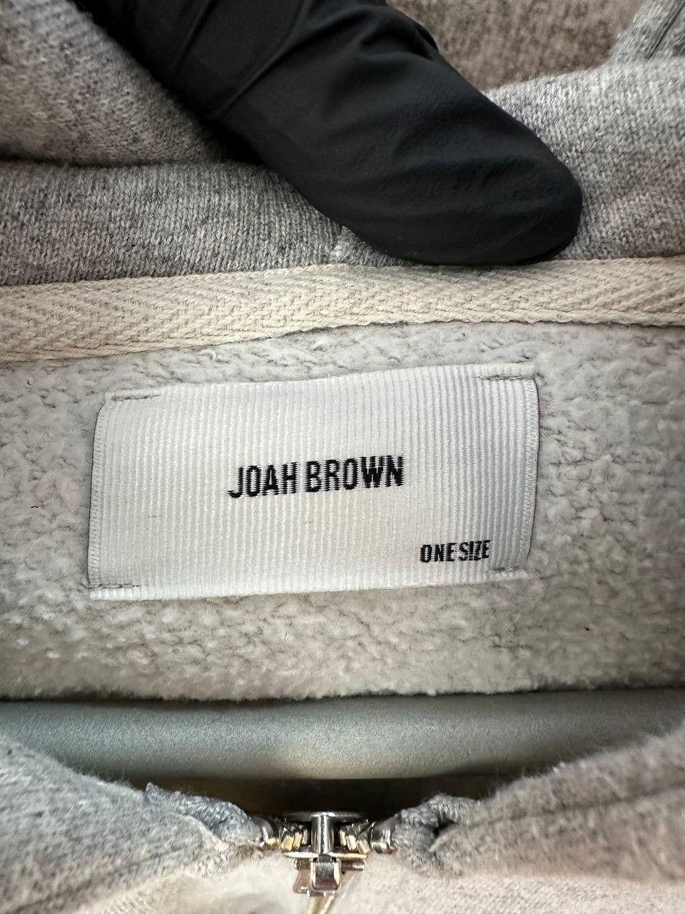 Other Joah Brown Full Zip Hoodie Gray Made USA Fleece Sweatshirt Size US L / EU 52-54 / 3 - 15 Thumbnail