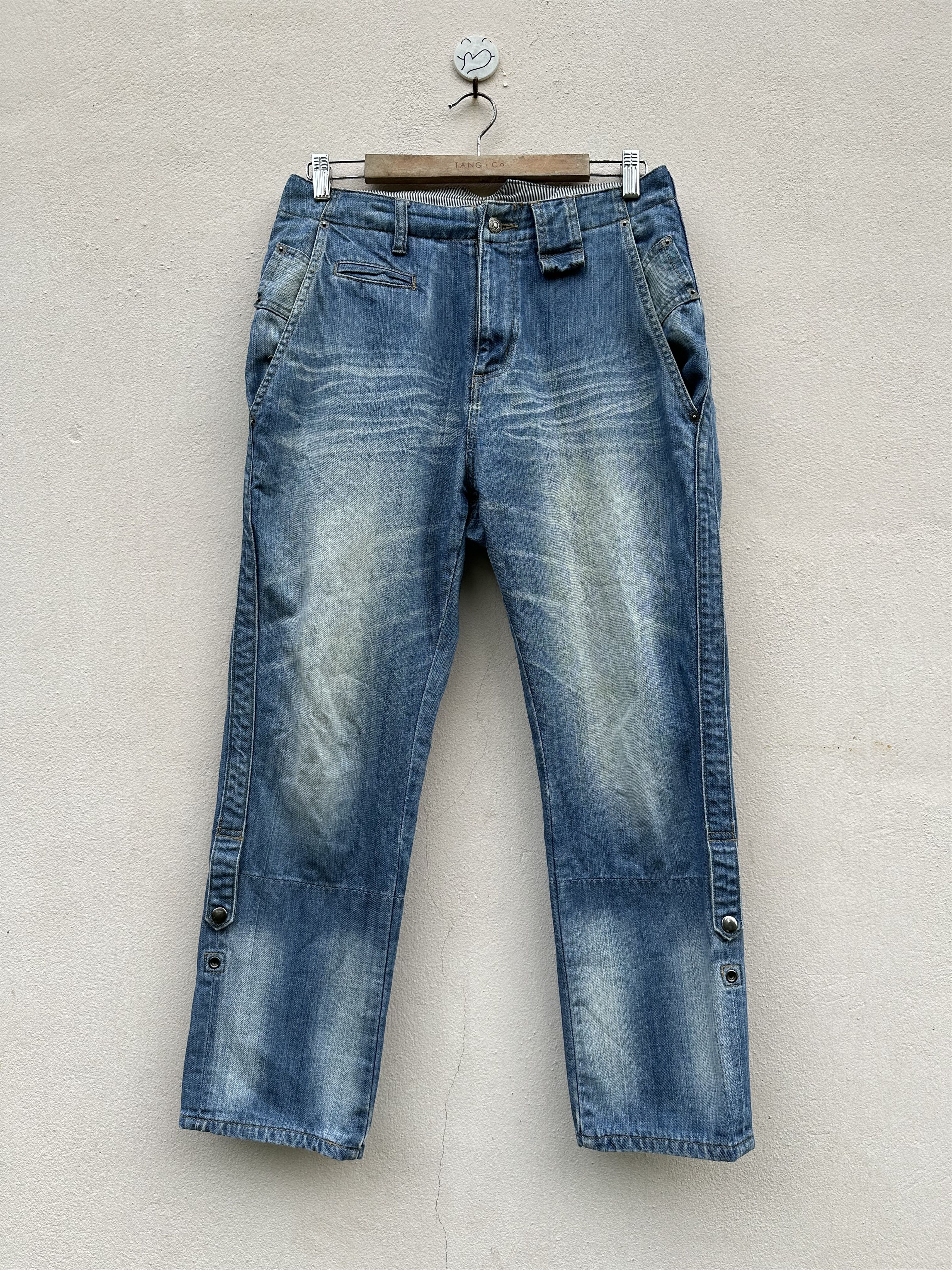 PPFM Japanese Brand PPFM Cropped Denim Jeans Size US 30 / EU 46 - 2 Thumbnail