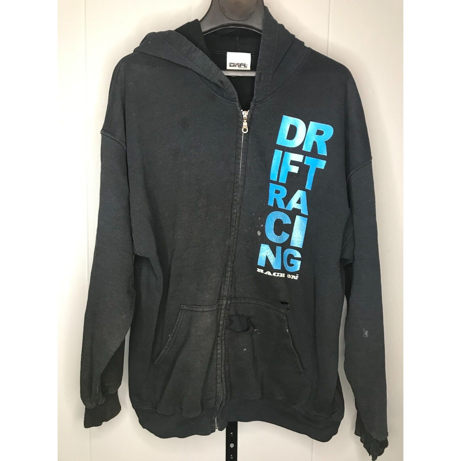 Vintage Vintage DRIFT Racing Hoodie Mens XL Y2K Graphic Sleeve Logo Size US XL / EU 56 / 4 - 1 Thumbnail