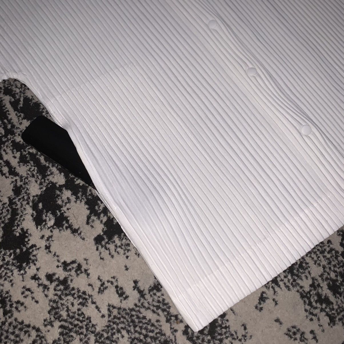 Homme Plisse Issey Miyake White Pleats Please Issey Miyake Snap Button Pleated Jacket Size M / US 6-8 / IT 42-44 - 6 Thumbnail