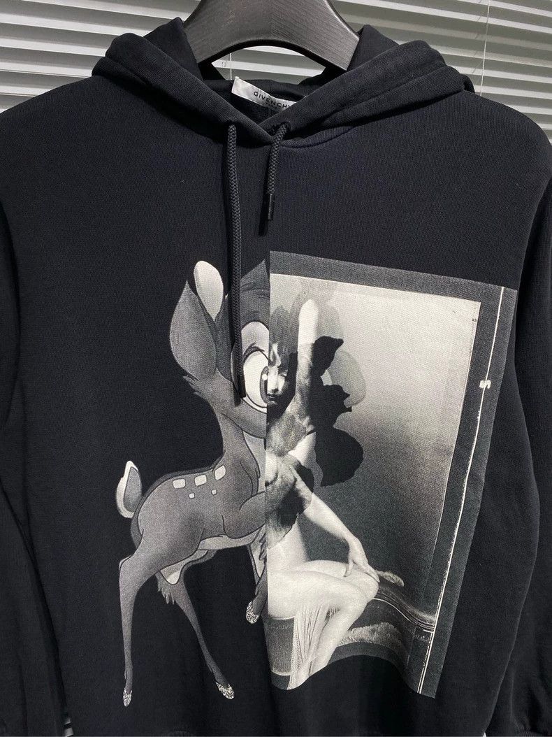 Givenchy Givenchy Hooded Sweatshirt with Cap Black and White Deer Pr Size US S / EU 44-46 / 1 - 3 Thumbnail