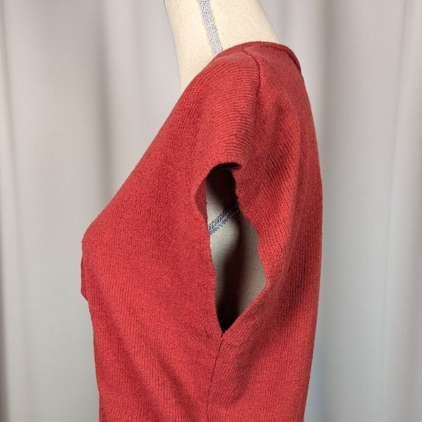 Joie Joie Alenah Twist Front Knit Sweater Rust Red Pullover Size L / US 10 / IT 46 - 10 Thumbnail