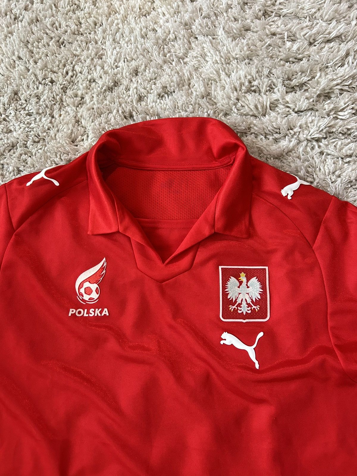 Puma 2007-08 Poland Away Soccer Jersey Size US L / EU 52-54 / 3 - 3 Thumbnail