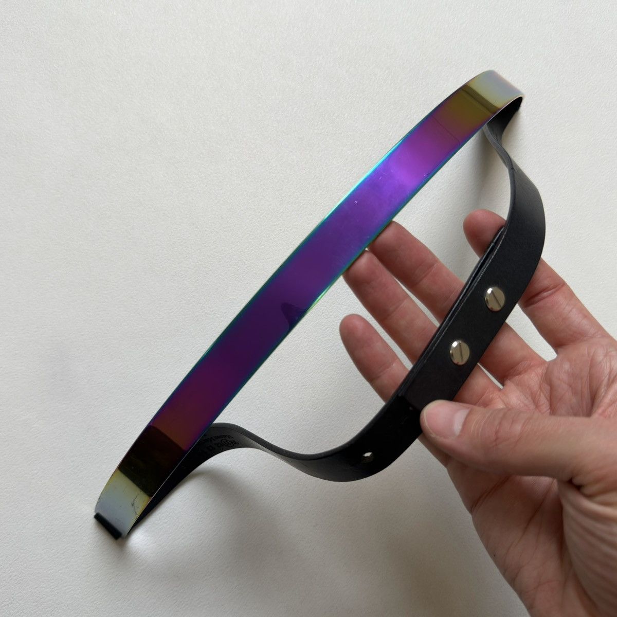 Maison Margiela 08 ‘Incognito’ Iridescent Metal/Leather Belt Size ONE SIZE - 3 Thumbnail