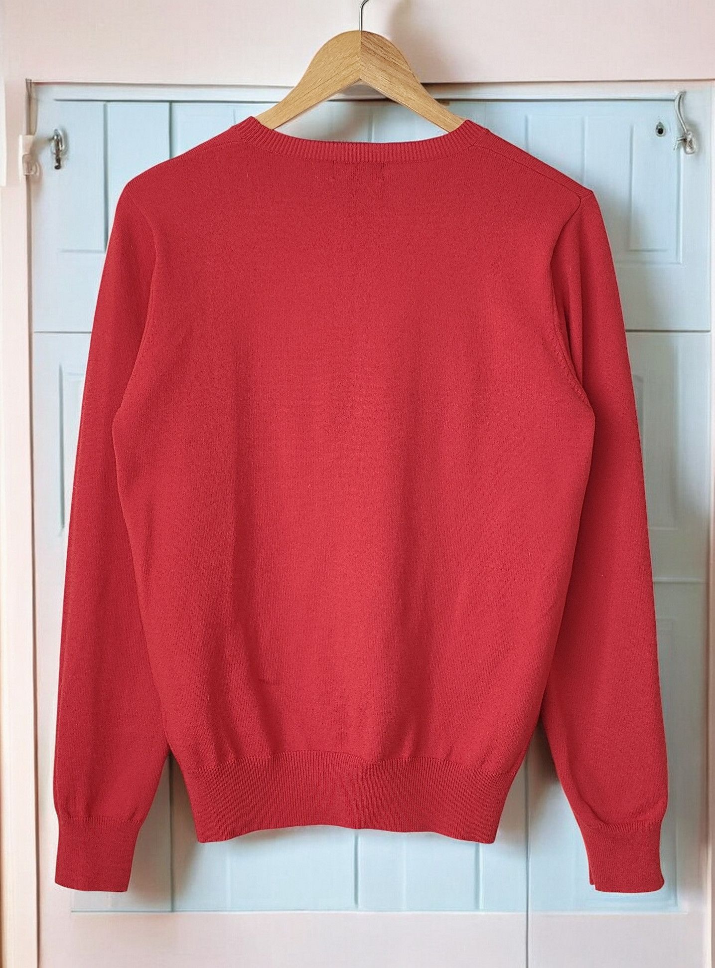 A.P.C. APC Japan Merino Wool Red Knitted Sweater Size US M / EU 48-50 / 2 - 2 Thumbnail