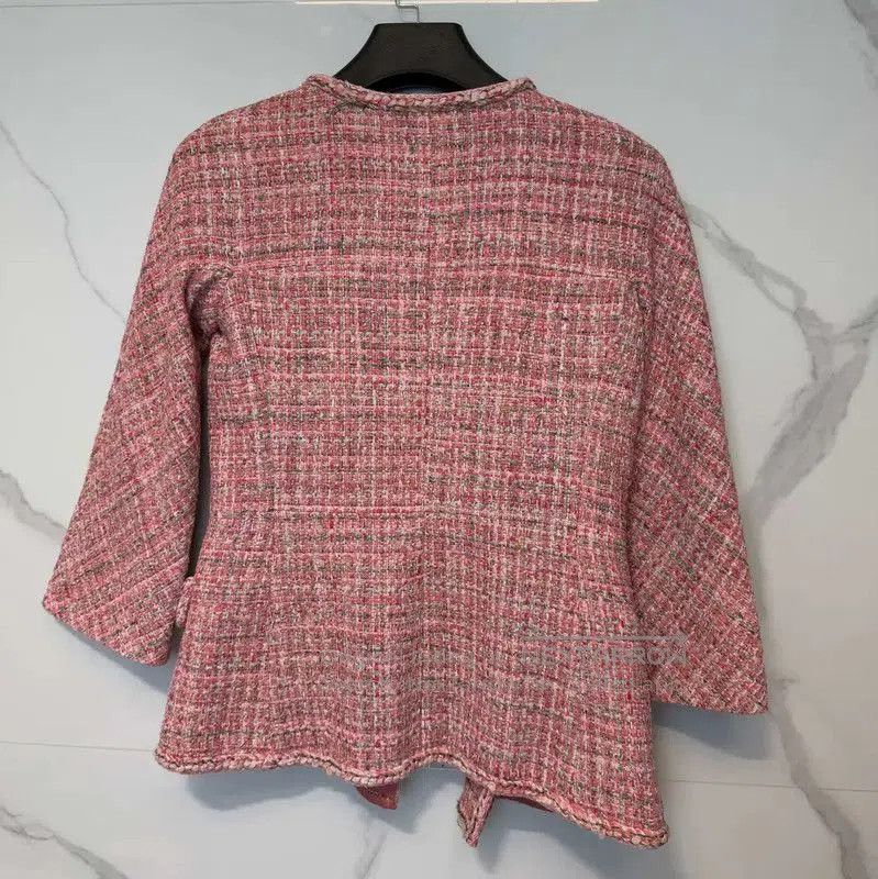 Chanel Chanel Spring Autumn Coral Red Cotton Cardigan . Size S / US 4 / IT 40 - 1 Thumbnail