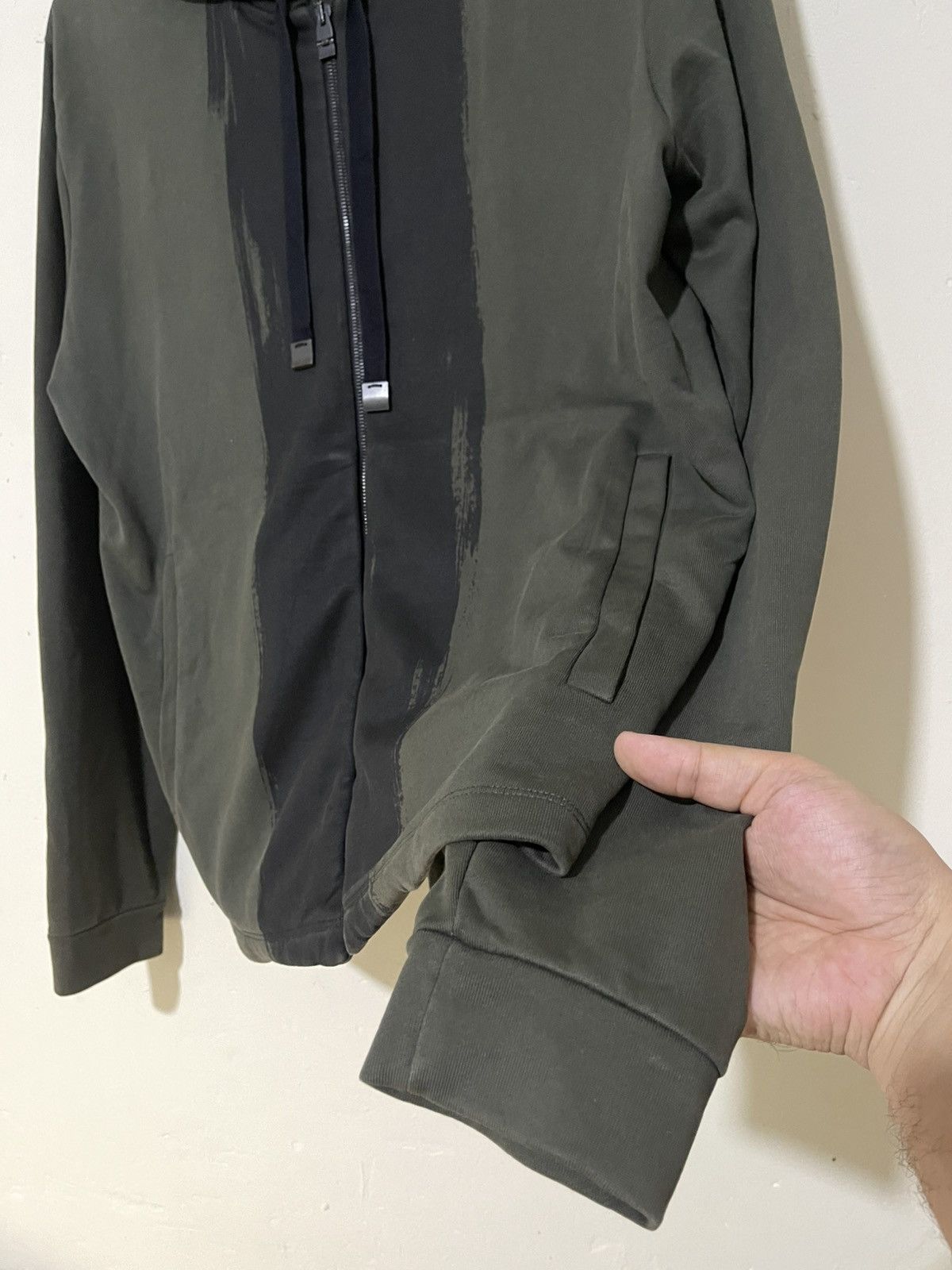Balenciaga Balenciaga Brush stroke print hoodie in dark green Size US XL / EU 56 / 4 - 13 Thumbnail