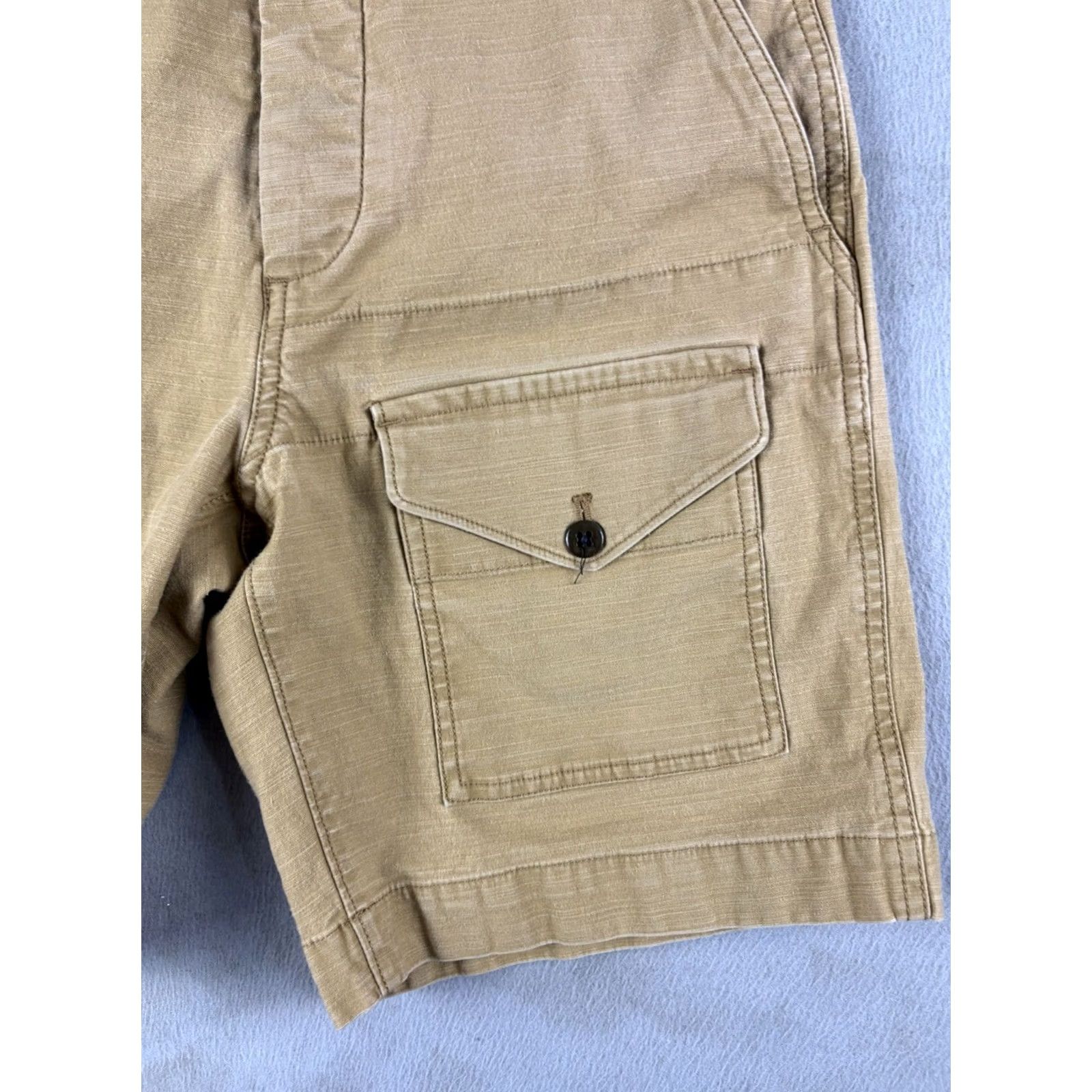 Todd Snyder Todd Snyder Cargo Shorts Mens 28 Brown Button Fly Utility Pocket Casual Cotton Spandex Flat Front Inseam 7" Size US 28 / EU 44 - 2 Thumbnail