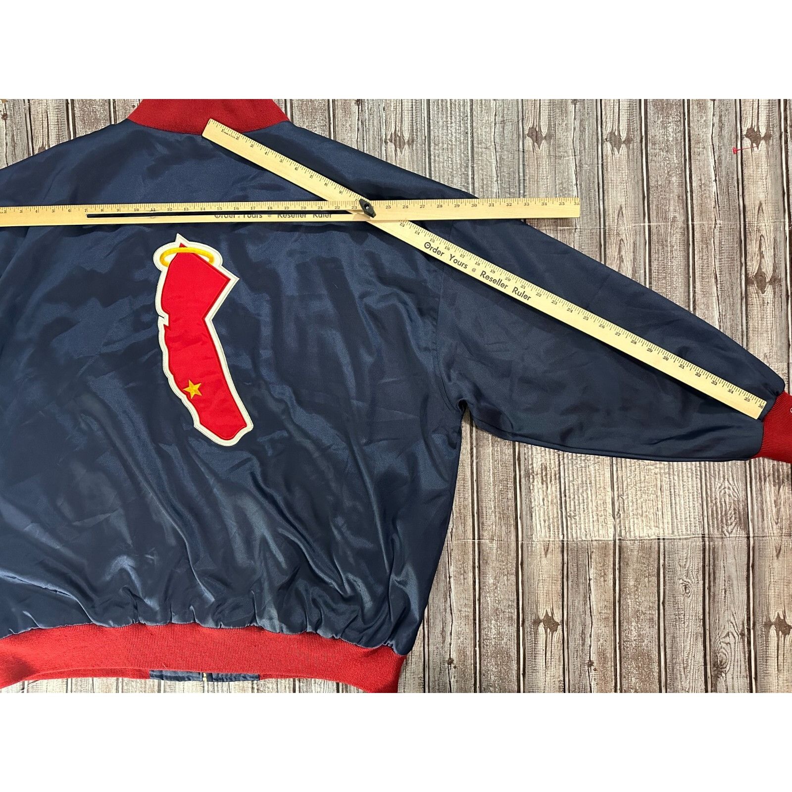Mitchell & Ness Mitchell & Ness California Angels MLB Satin Bomber Jacket si Size US XXL / EU 58 / 5 - 9 Thumbnail