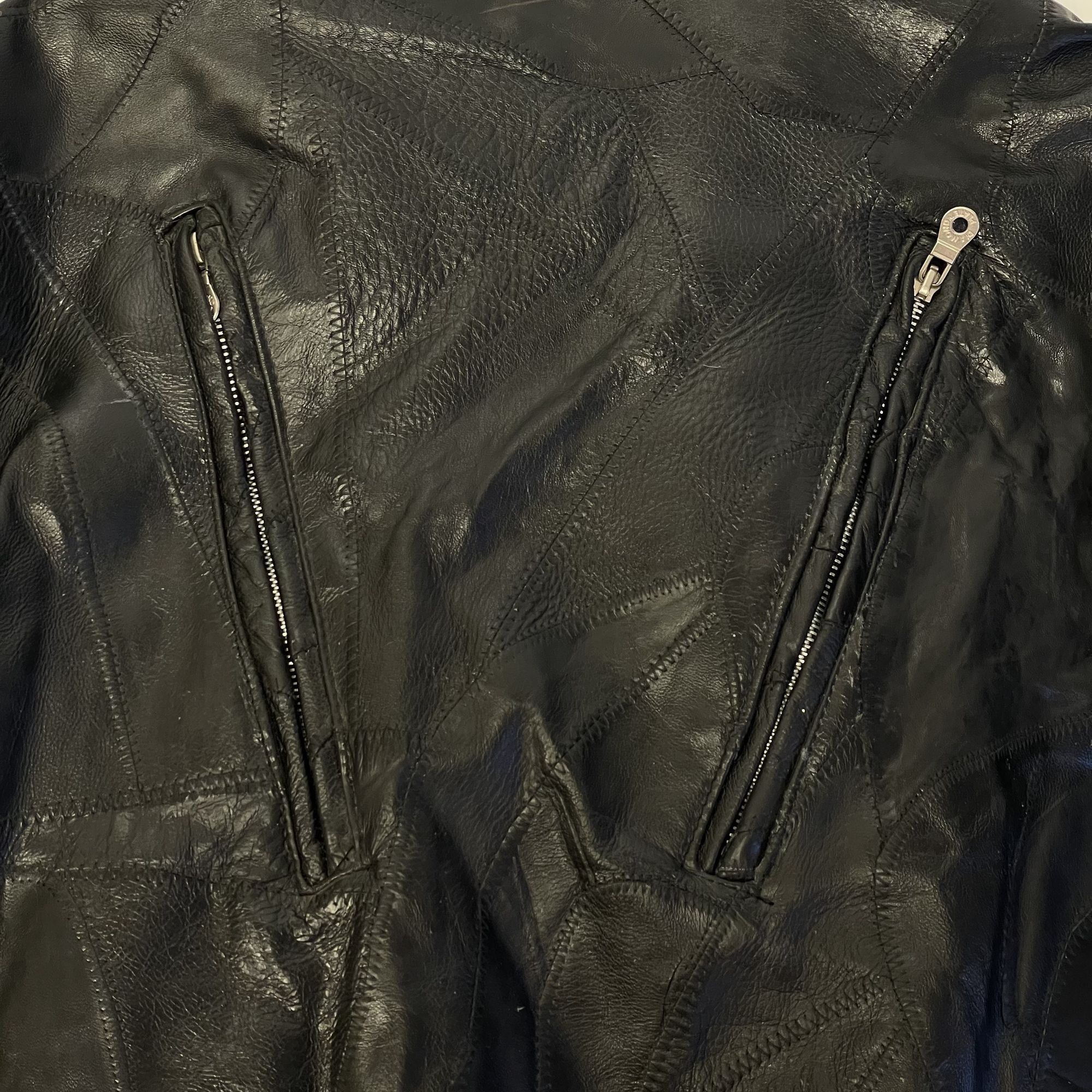 Other Vtg Diamond Plate BUFFALO Leather MOTORCYCLE Jacket Size US XXL / EU 58 / 5 - 5 Thumbnail