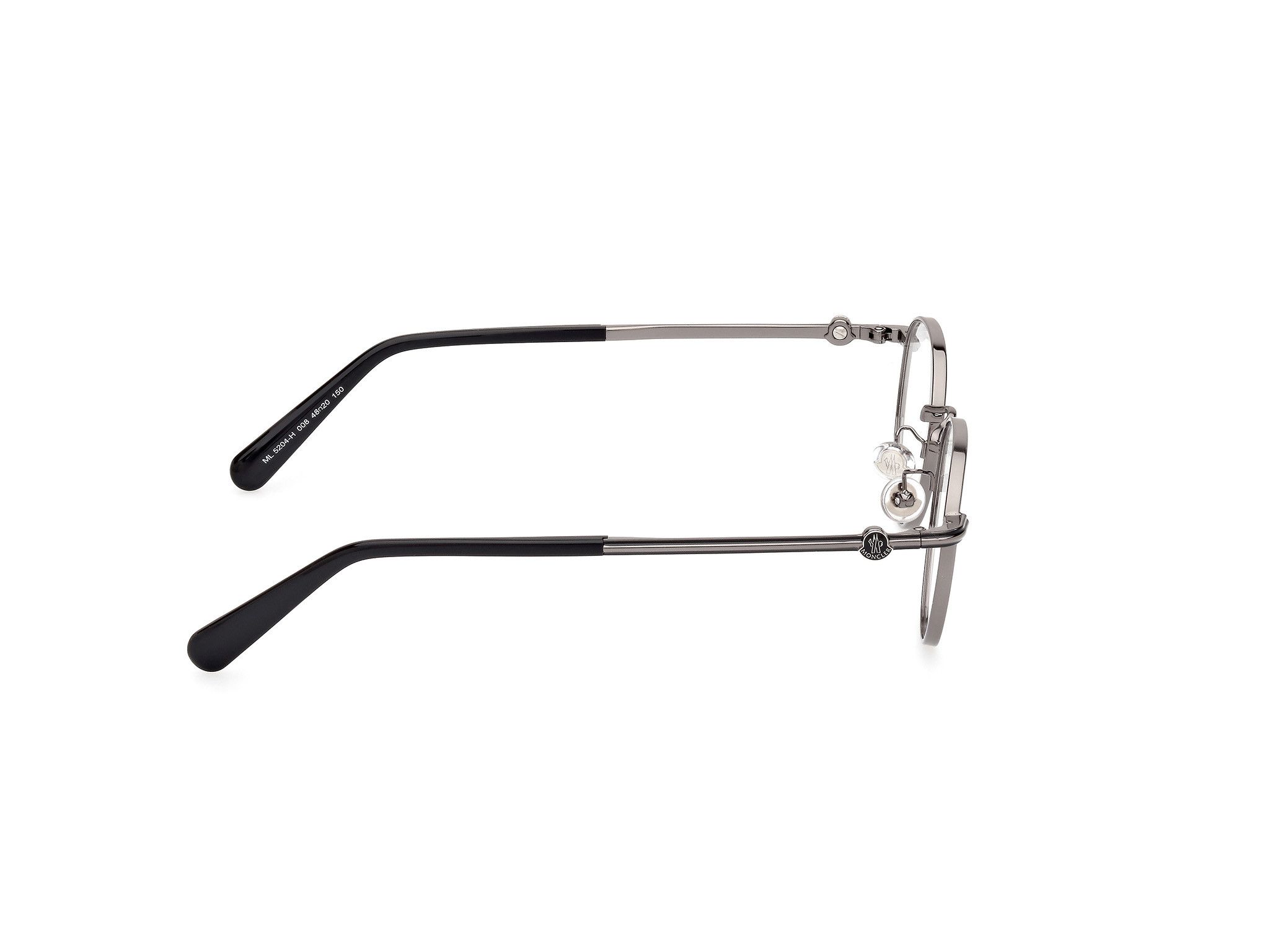 Moncler o1y0225 Size : OS / 48 mm Eyeglass Frame in Black/Silver Size ONE SIZE - 7 Thumbnail