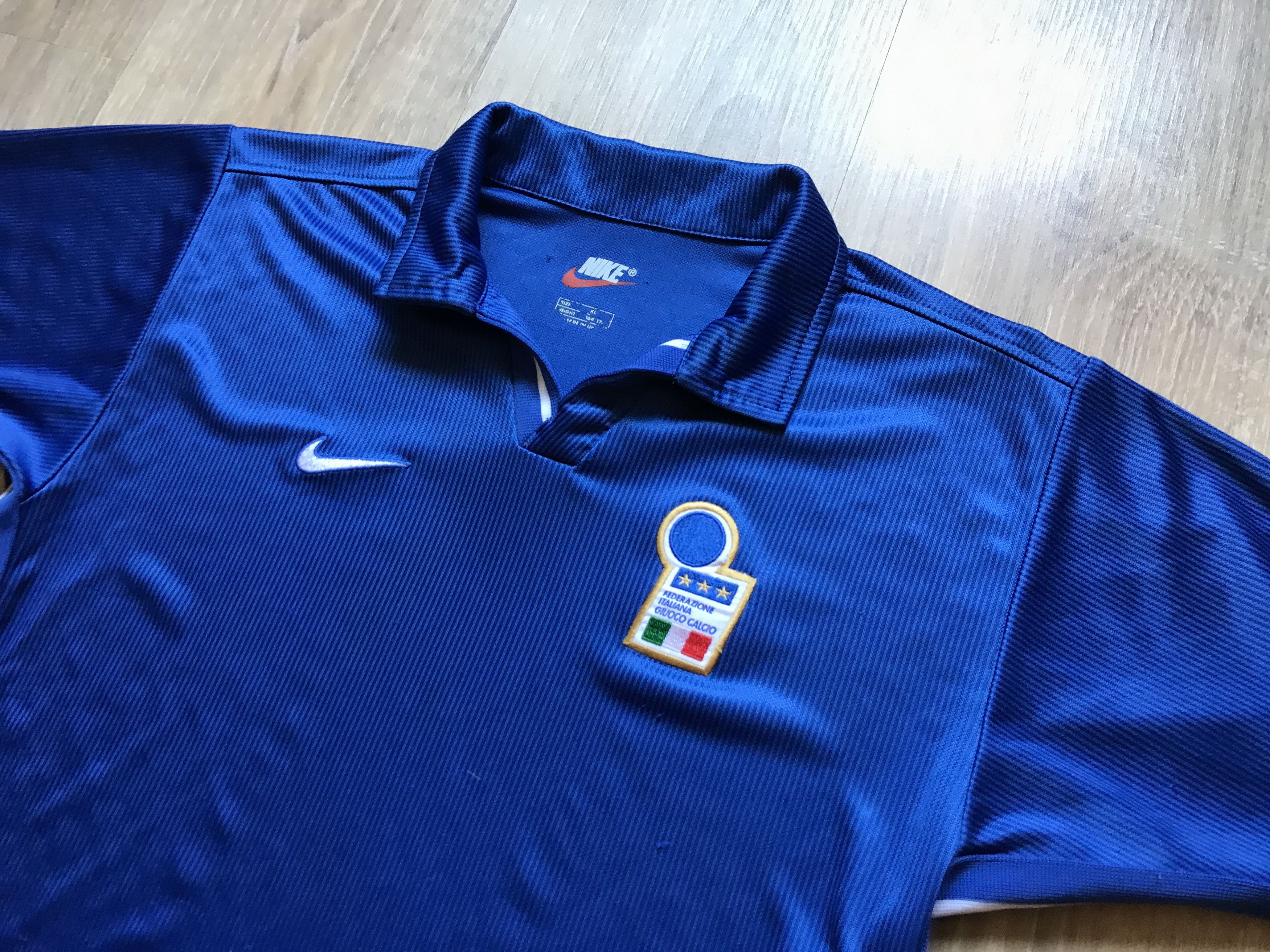 Nike × Vintage Rare Nike Italy National Team Football Shirt Youth 1997-1998 Size US XXS / EU 40 - 3 Thumbnail