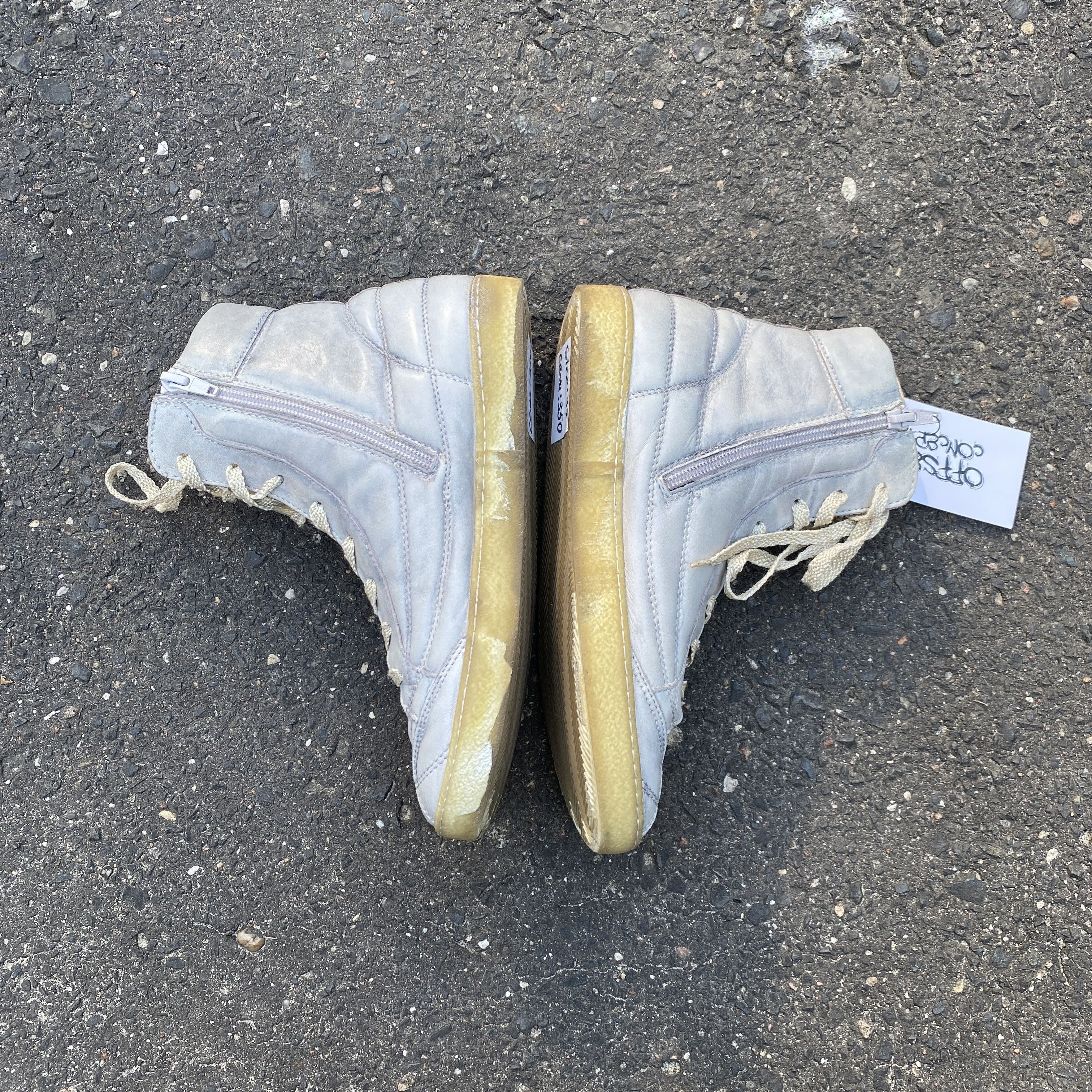 Dirk Bikkembergs Dirk Bikkembergs Washed Grey High Top Sneakers - 37 Size US 6 / IT 36 - 4 Thumbnail
