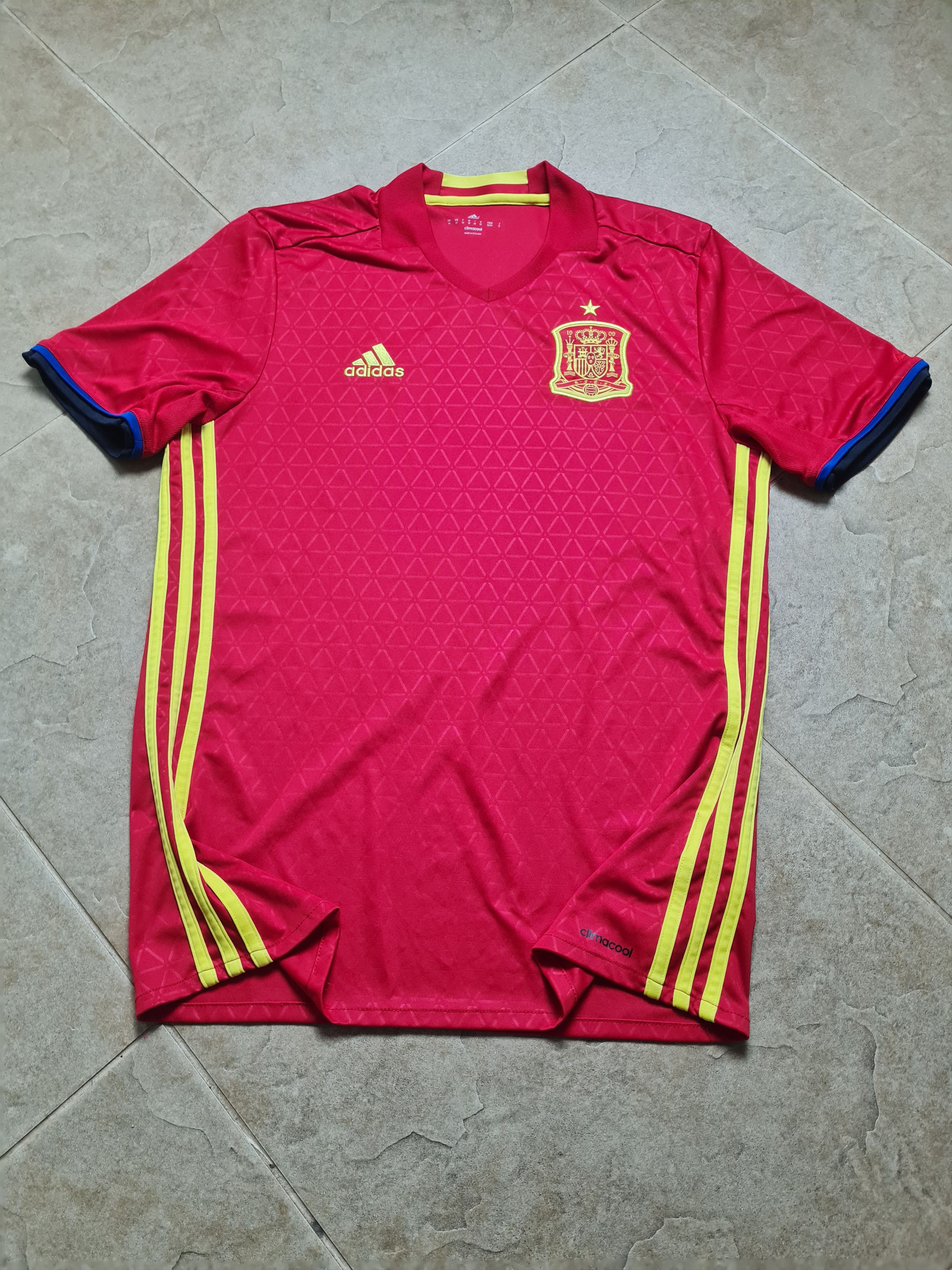 Adidas JERSEY SPAIN 2016-17 HOME SHIRT ADIDAS AI4411 SHIRT SOCCER Size US M / EU 48-50 / 2 - 7 Thumbnail