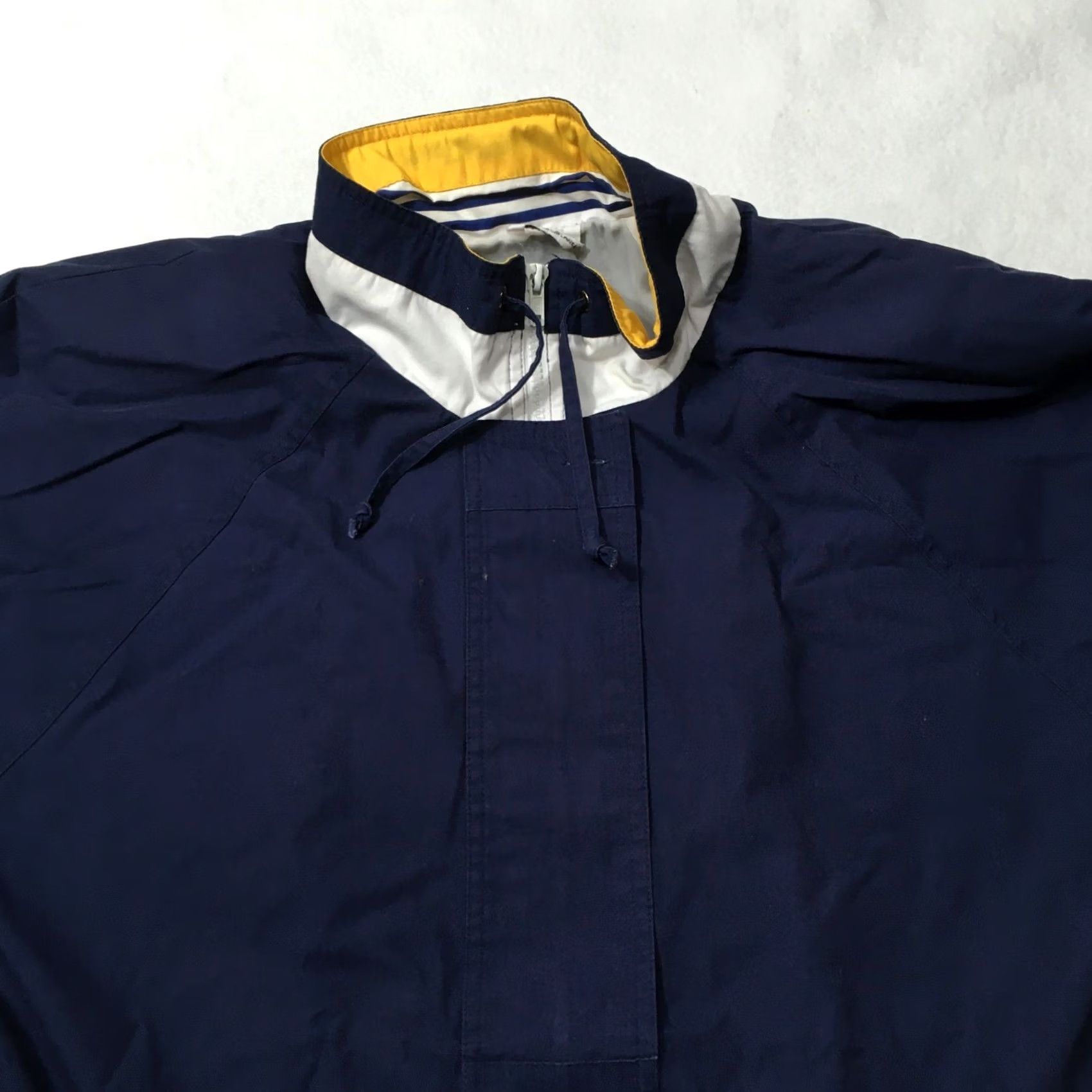 Etro VINTAGE Karizma East LTD Blue Windbreaker Jacket WOMEN Large 80s 90s Full Zip NYLON Jacket Windbreaker Size L / US 10 / IT 46 - 4 Thumbnail