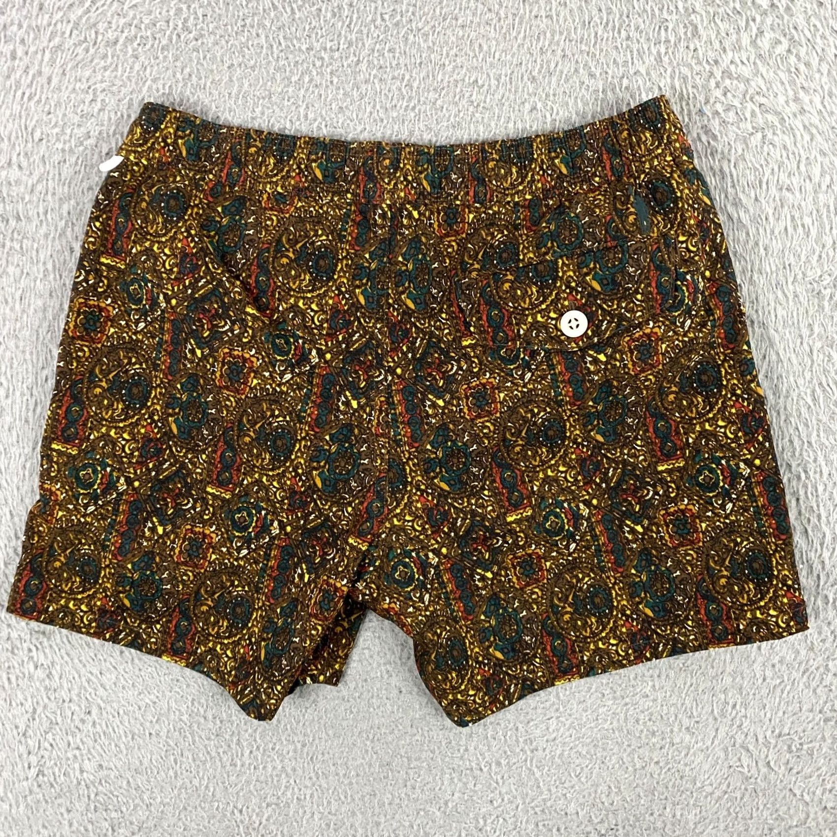J.Crew J.CREW 5" Stretch Swim Trunk Mens Small In Print With ECONYL® Nylon Board Short Geometric Multicolor Beach Athleisure 90s Mens Shorts XS- Wait Size US 29 - 7 Thumbnail