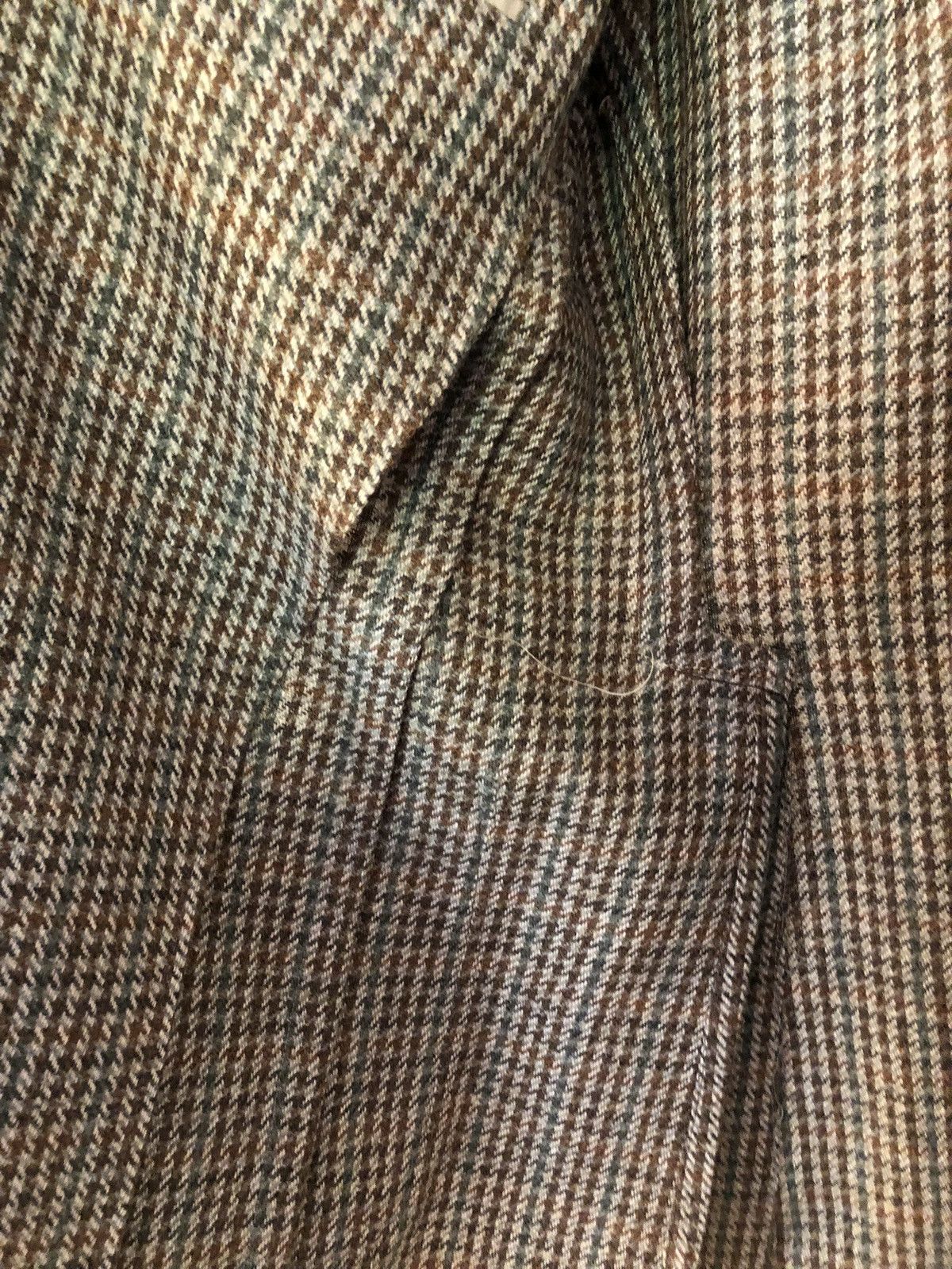 J. Mueser Campania sport jacket in beige-olive-brown houndstooth tweed Size 38R - 12 Thumbnail