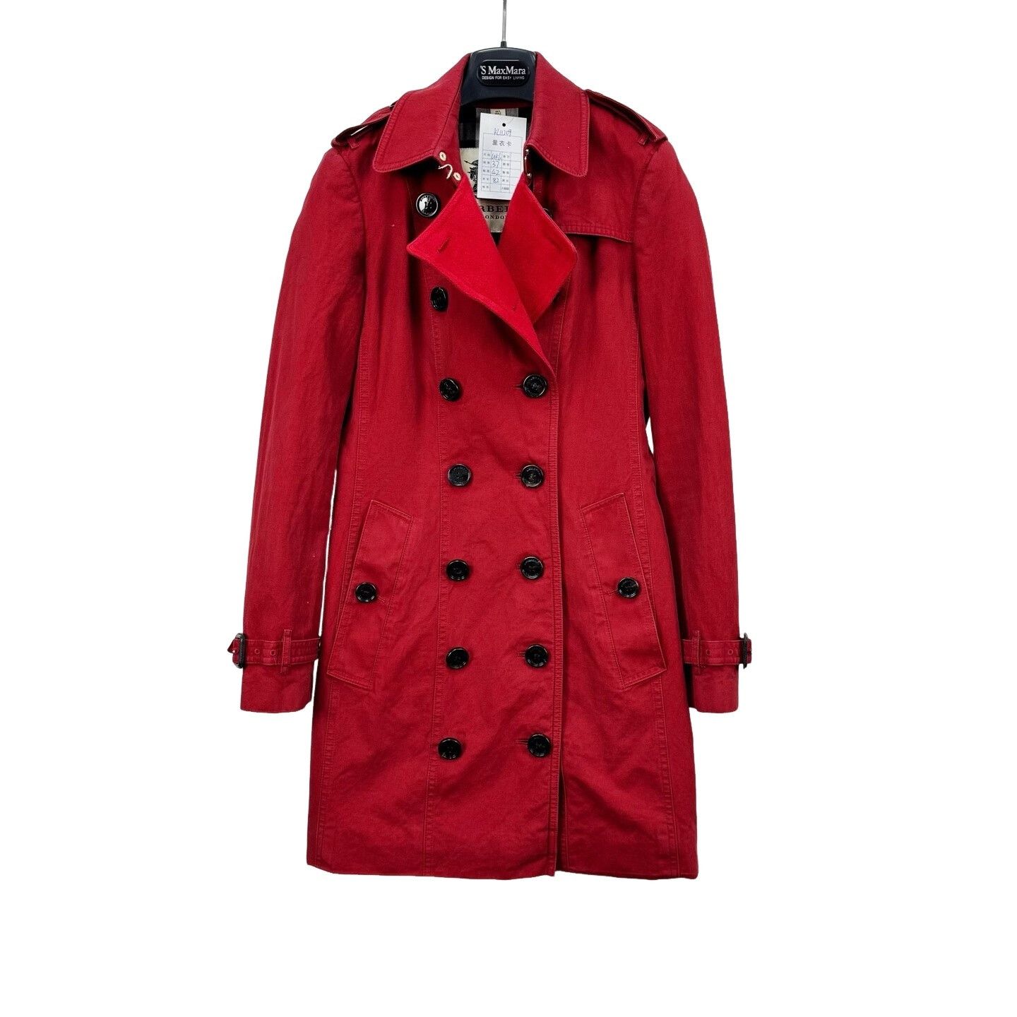 Burberry Burberry Red Trench Coat Size UK 6 Size XS / US 0-2 / IT 36-38 - 1 Thumbnail
