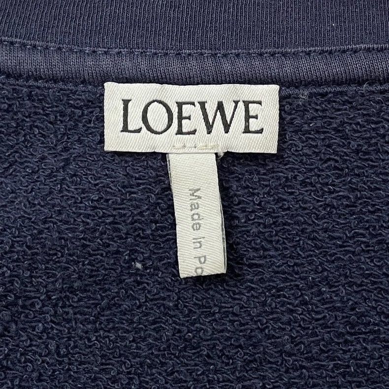 Loewe loewe Navy blue striped logo round-neck sweatshirt 2506-Nex Size US L / EU 52-54 / 3 - 5 Thumbnail