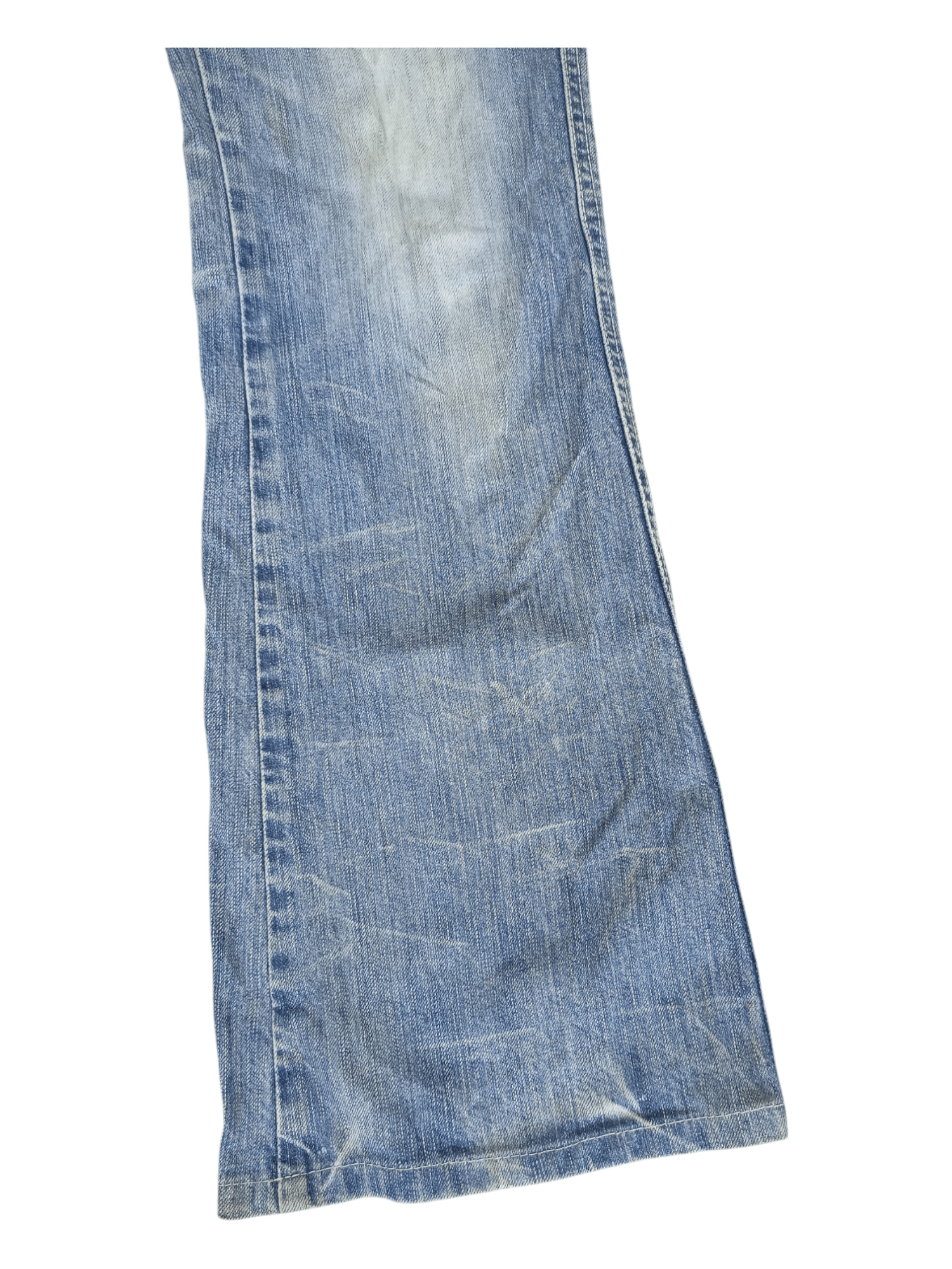 Edwin Edwin 503 Blue Trip Buckle Back Flare Jeans Size US 31 - 4 Thumbnail