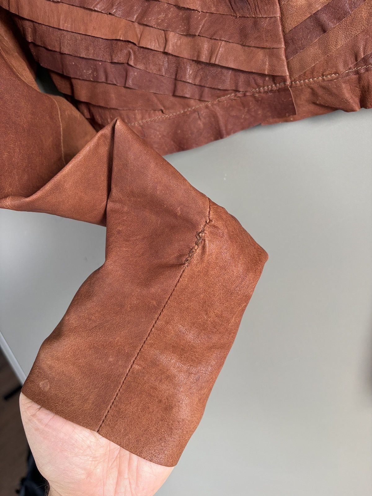 TWINSET Twin Set Simona Barbieri Leather Short Bolero Jacket Size XS / US 0-2 / IT 36-38 - 7 Thumbnail