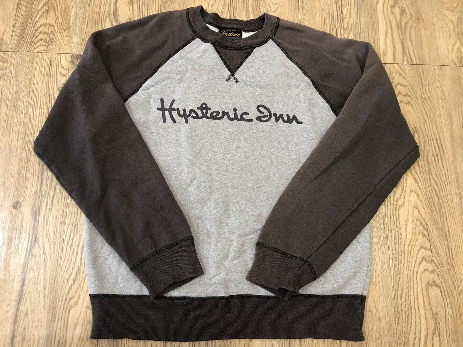 image of Hysteric Glamour Inn Two Tone Sweatshirt in Grey, Men's (Size Medium)
