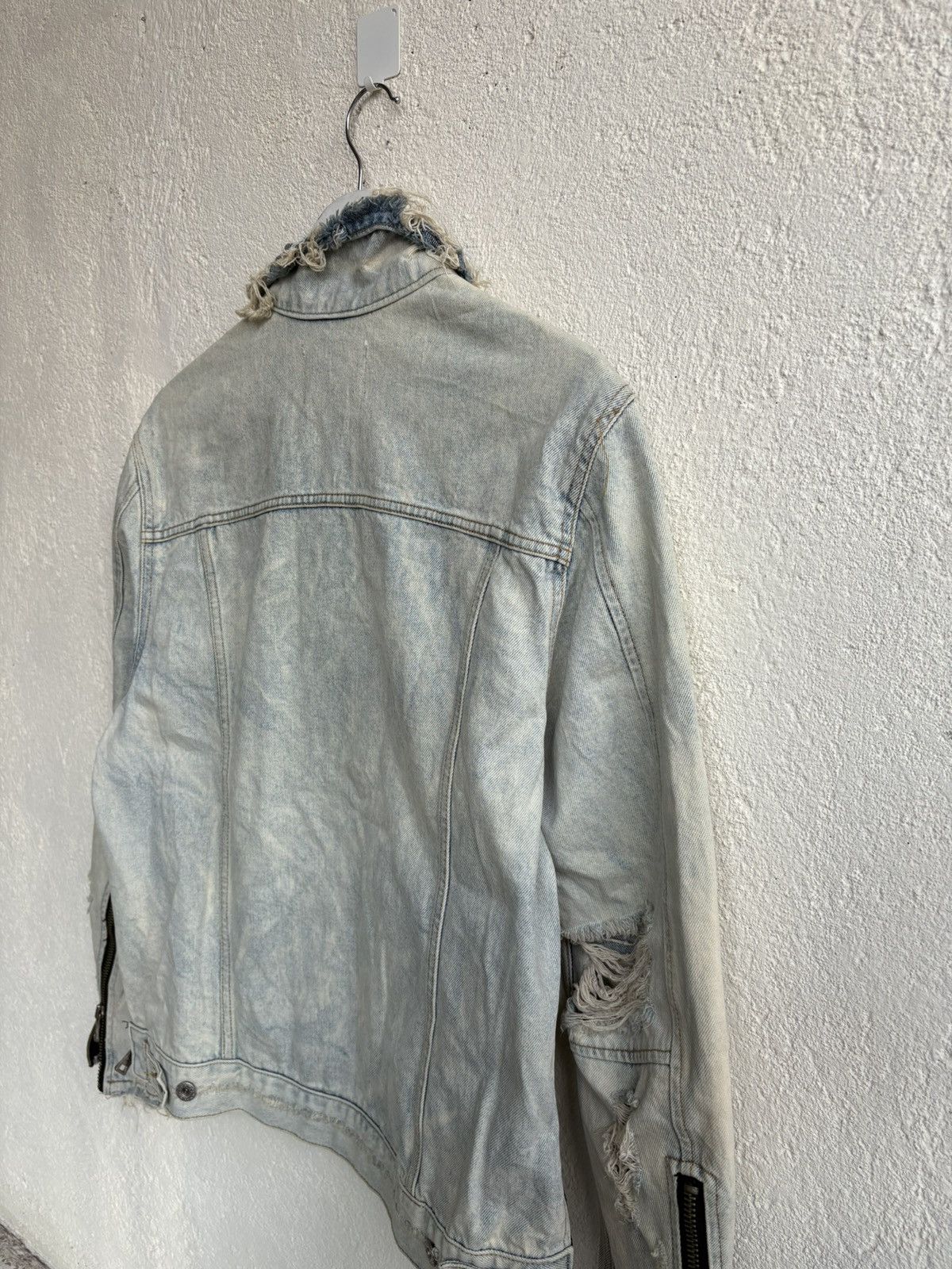 Balenciaga 2000s Lepeiton distressed denim biker jacket y2k style Size US M / EU 48-50 / 2 - 6 Thumbnail