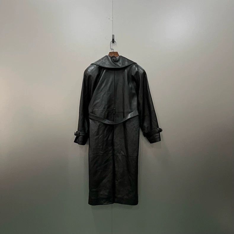 Saint Laurent Paris black double-breasted leather coat by saint laurent Size US M / EU 48-50 / 2 - 7 Thumbnail