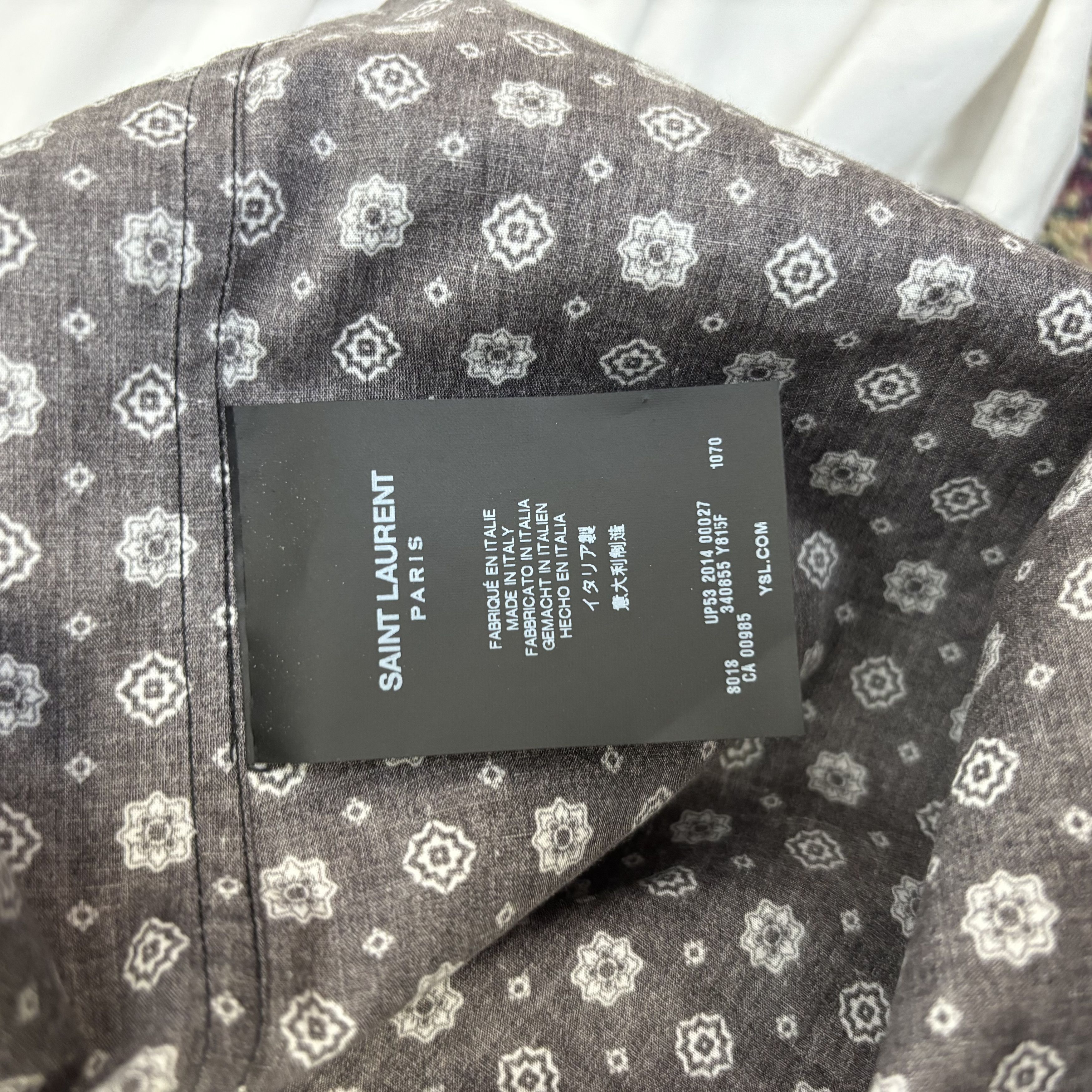 Saint Laurent Paris Saint Laurent Black Geometric Shirt Size US L / EU 52-54 / 3 - 5 Thumbnail