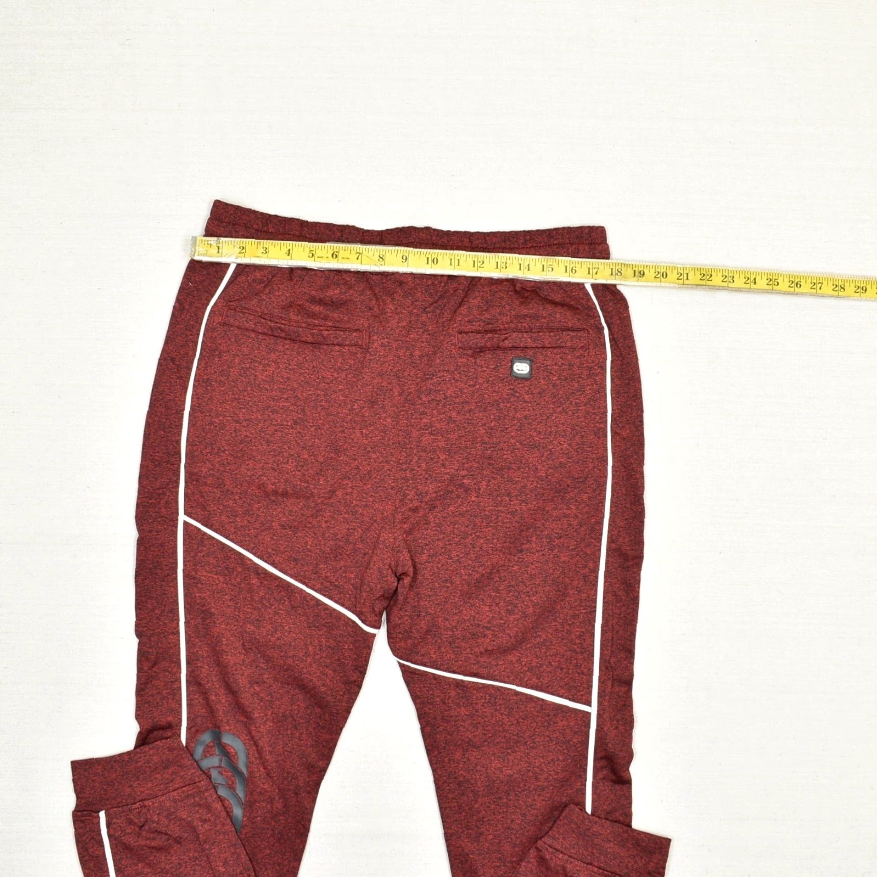 Ecko Unltd. Ecko Unltd. Men Jogger Pants XL Red Drawstring Polyester Tapered Front Flat 28in Inseam Skinny Sweat/Skinnny? Size US 36 / EU 52 - 4 Thumbnail