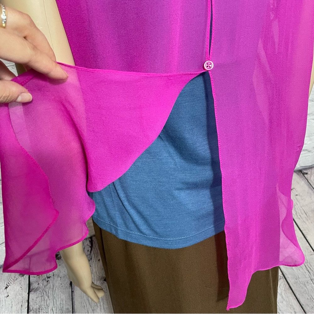 Drew Drew Silk Layered Pink Blue Short Sleeve Top Size M Size M / US 6-8 / IT 42-44 - 9 Thumbnail