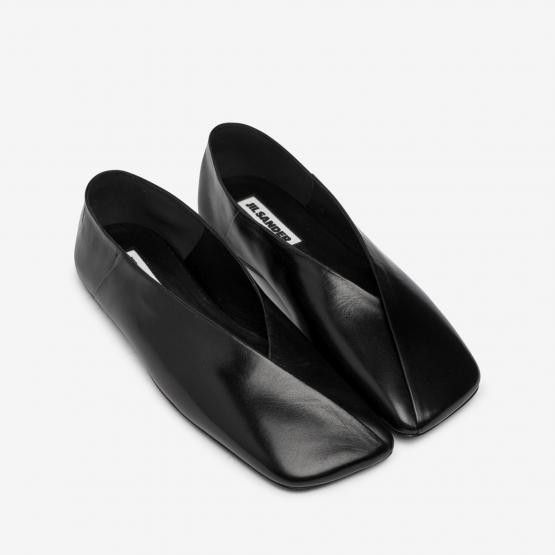 Jil Sander o1s22i1n0125 Square Ballet Flats in Black Size US 8 / IT 38 - 2 Thumbnail
