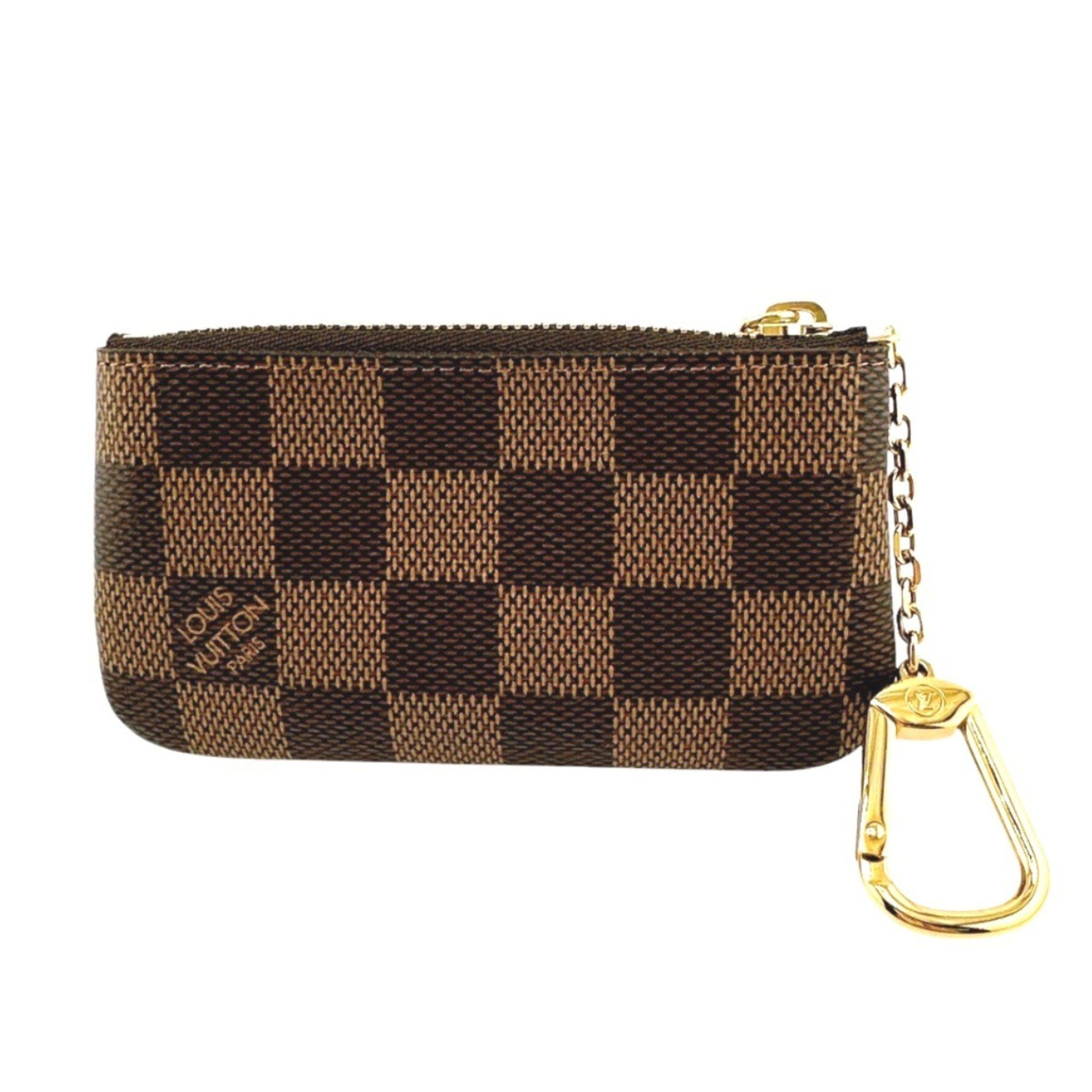 Louis Vuitton Louis Vuitton Key Case Coin Purse Damier Pochette Cle Canvas N62658 Brown LV Size ONE SIZE - 1 Thumbnail