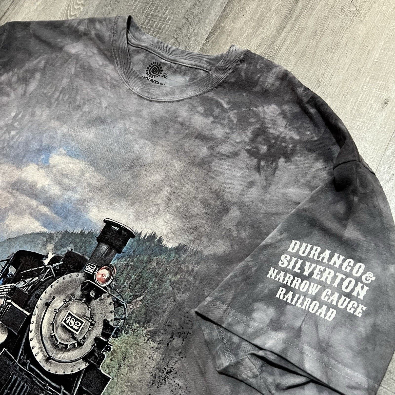 The Mountain The Mountain Durango Silverton Railroad Tie Dye Train Shirt Size US XXL / EU 58 / 5 - 4 Thumbnail