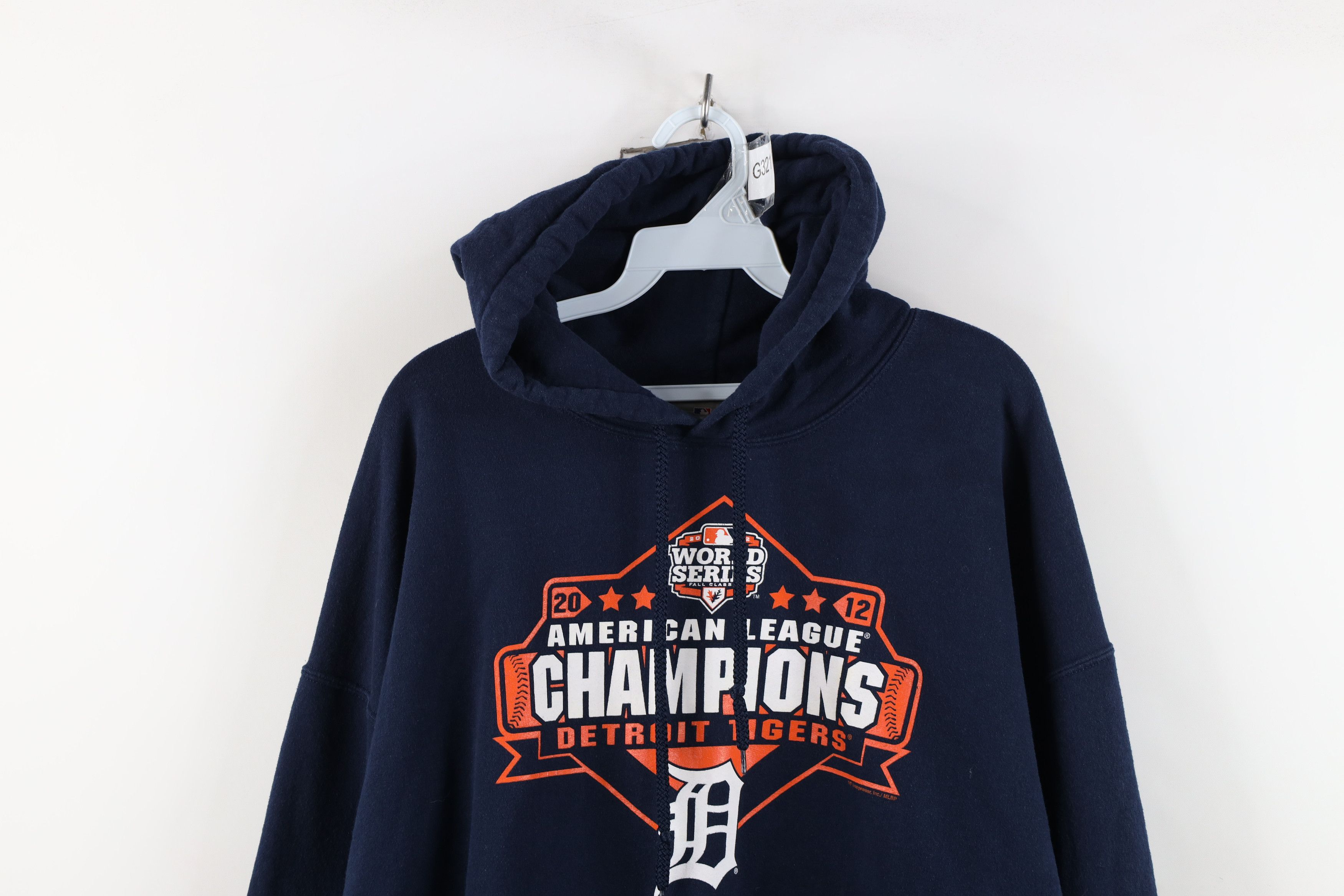 Vintage Vintage Y2K 2012 Series Detroit Tigers Baseball Hoodie Blue Size US XL / EU 56 / 4 - 2 Thumbnail