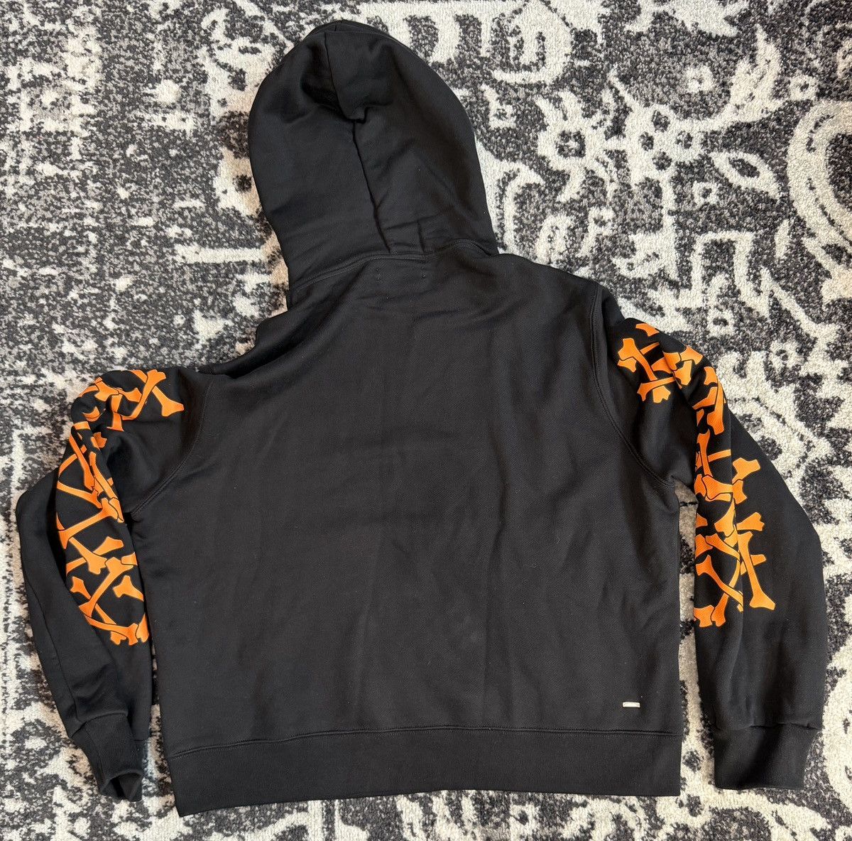Amiri AMIRI Bones Hoodie – Black/Orange (Size XL) Size US XL / EU 56 / 4 - 2 Thumbnail