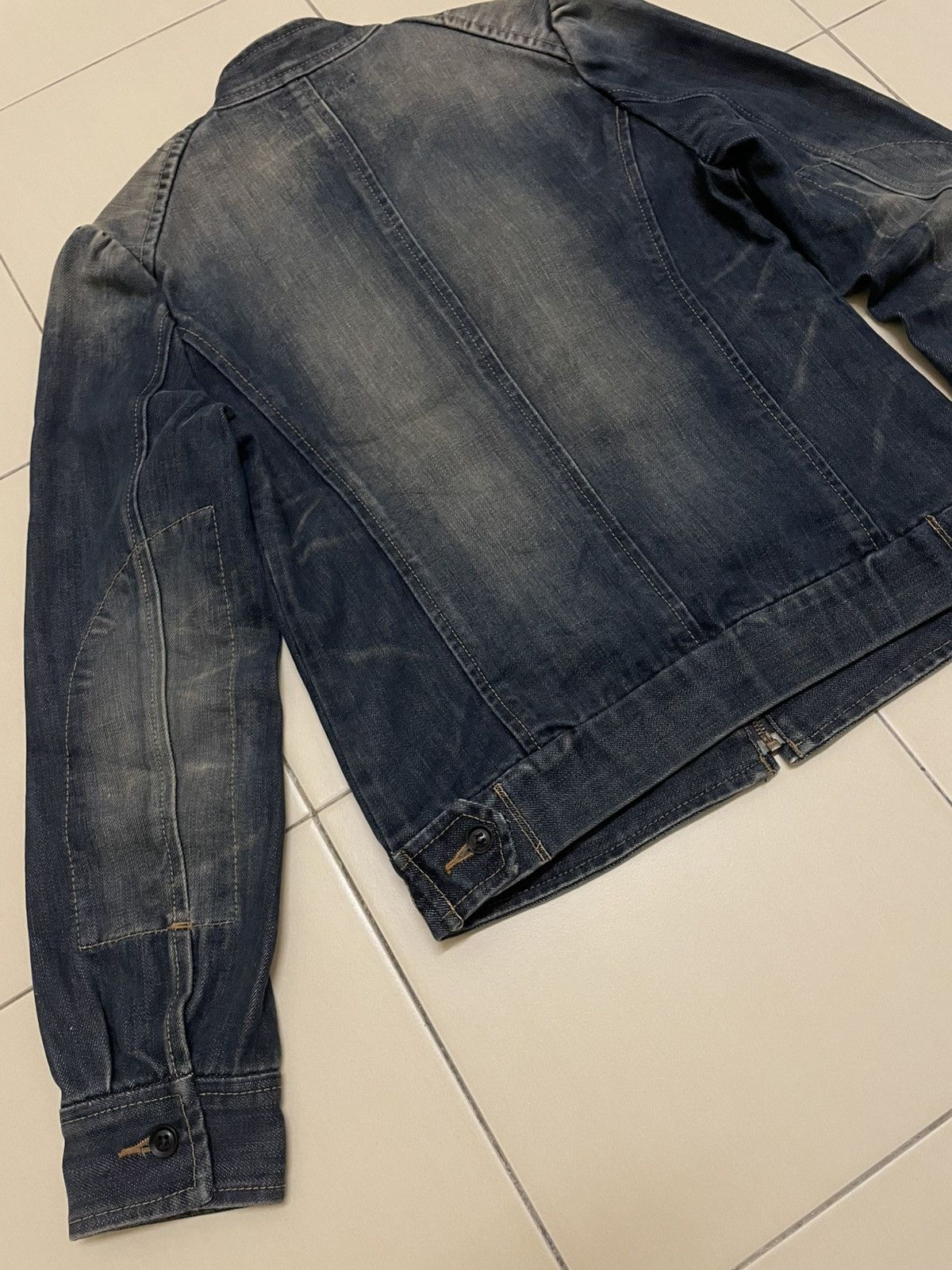 Japanese Brand RNA Inc. Woman Denim Bikers Jacket Size M / US 6-8 / IT 42-44 - 7 Thumbnail