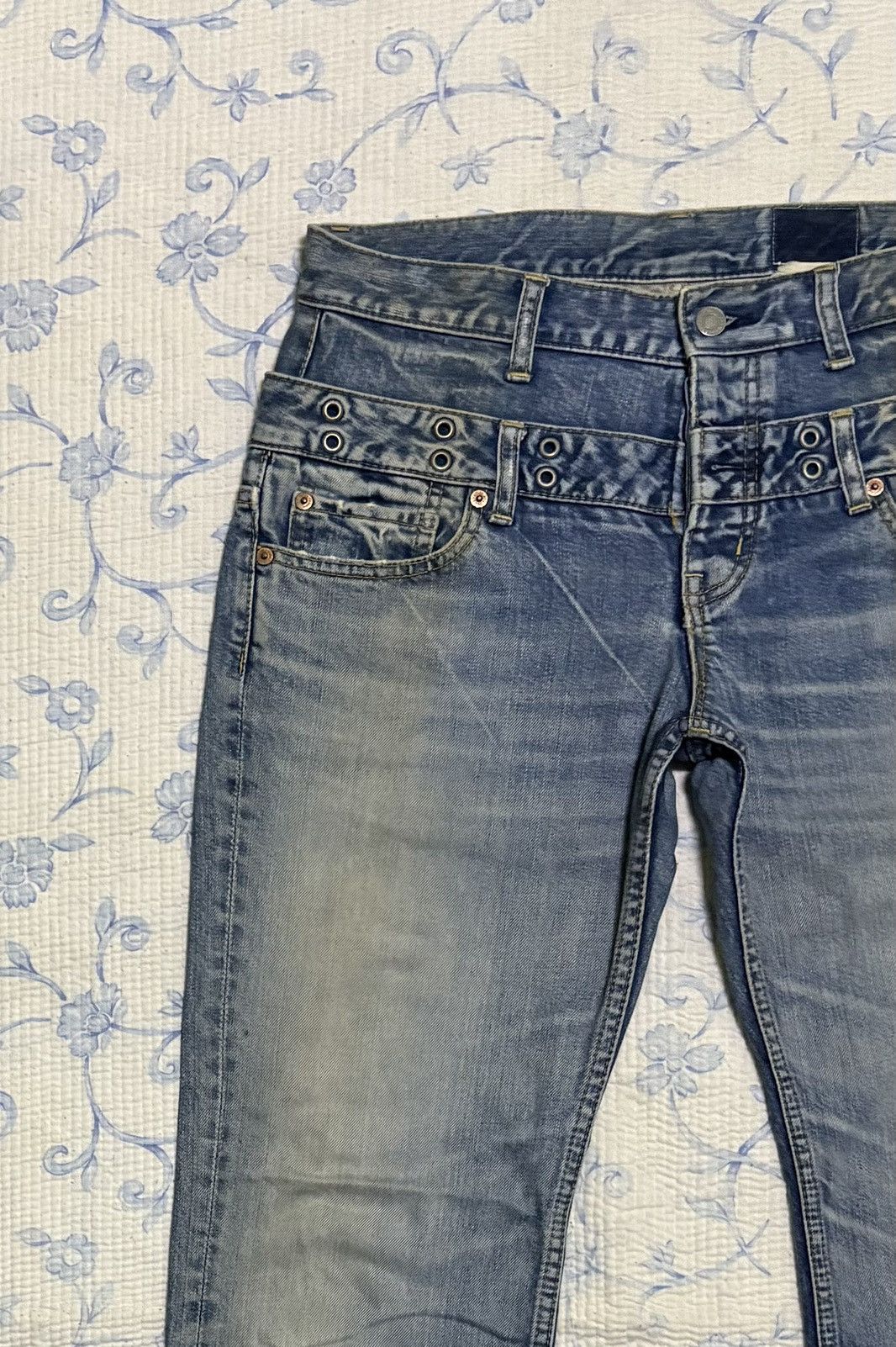 Japanese Brand Japanese Antgauge Double Waist Jeans Streetwear Denim Size US 31 - 5 Thumbnail