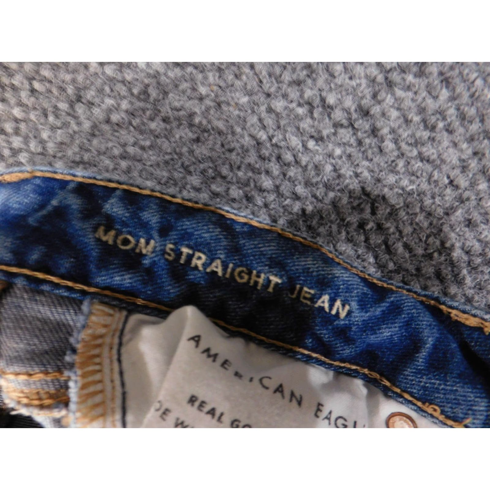 American Eagle Outfitters American Eagle Jeans Womens 6 Blue Mom Straight Distressed Stretch Denim Size 28" / US 6 / IT 42 - 5 Thumbnail