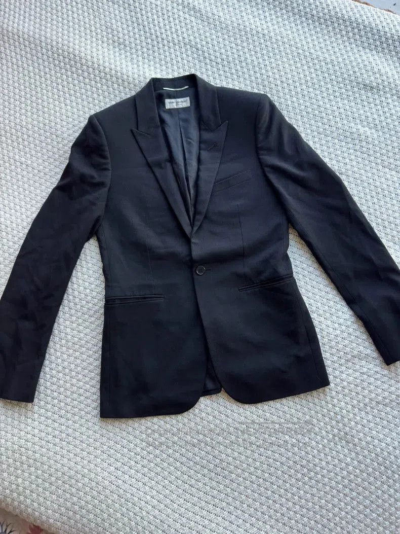 Saint Laurent Paris YSL Black Formal Blazer Jacket. Size US L / EU 52-54 / 3 - 1 Thumbnail