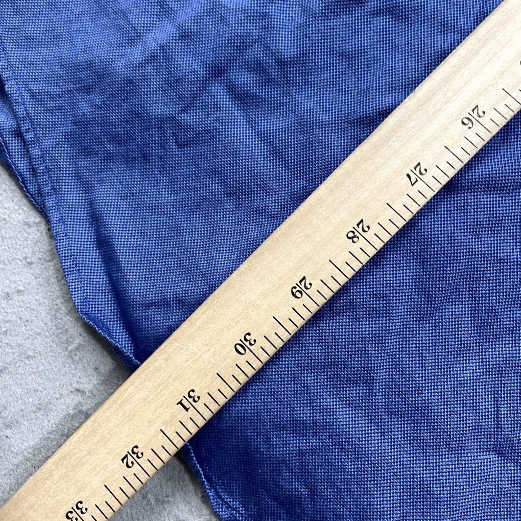 Brooks Brothers VINTAGE Brooks Brothers Shirt Mens 16.5 Blue Solid Classic Made USA Dress Shirt Size 46R - 8 Thumbnail
