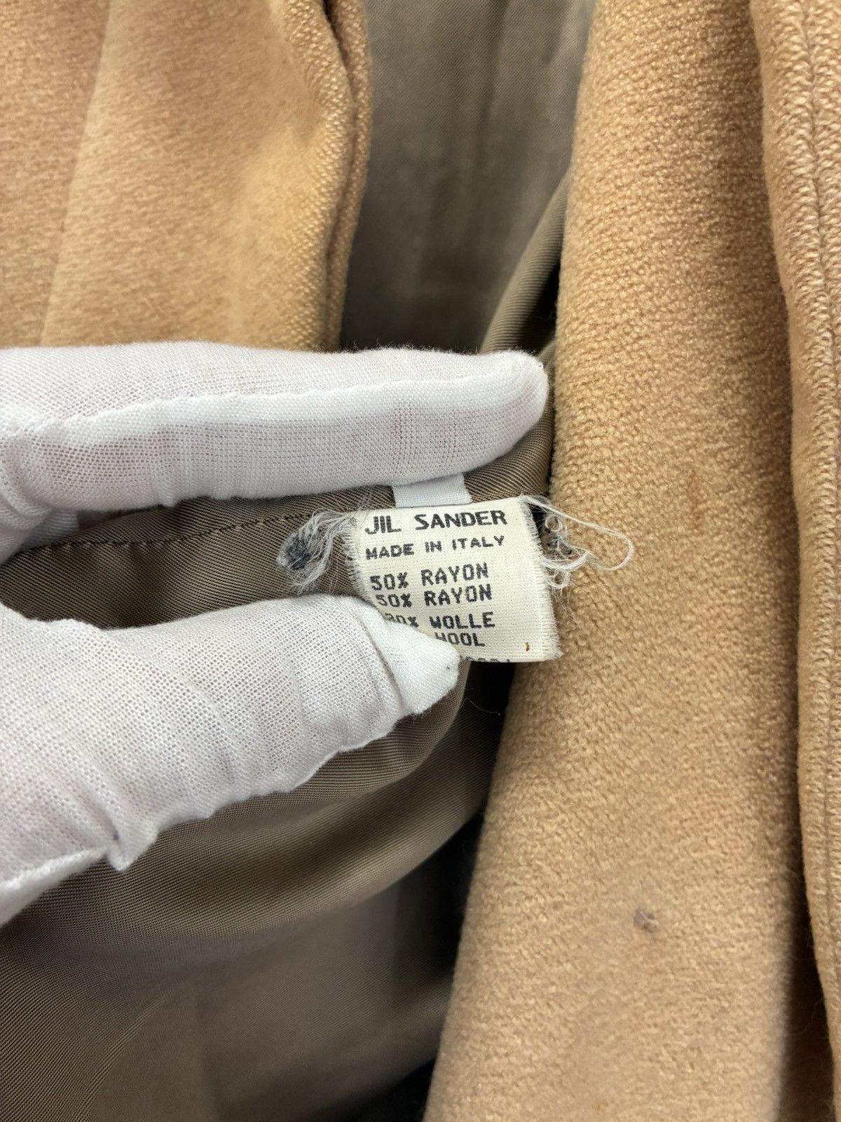 Jil Sander Vintage Made in Italy Jil Sander Camel Wool-Blend Long Coat Size M / US 6-8 / IT 42-44 - 8 Thumbnail