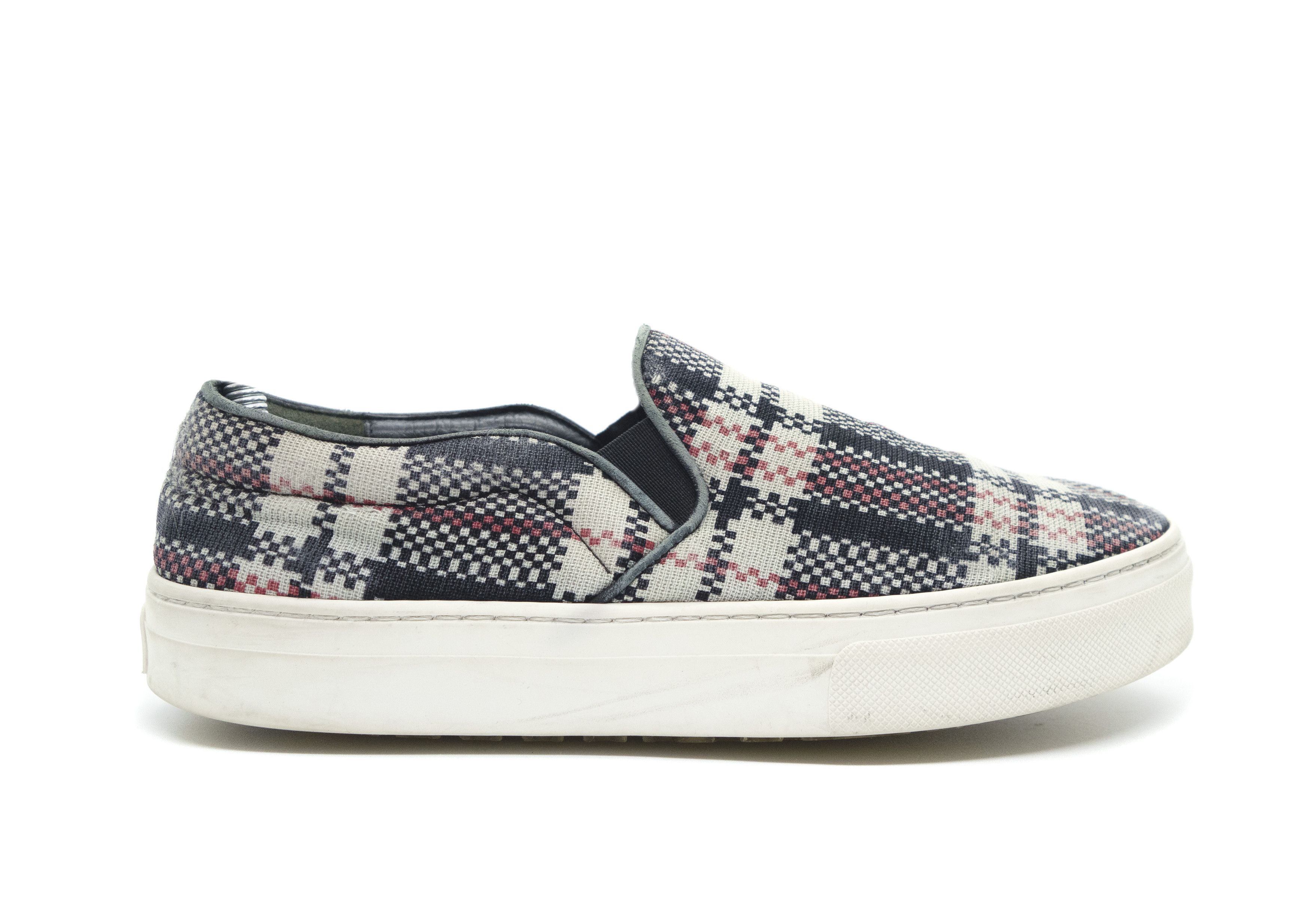Celine × Hedi Slimane Hedi Slimane Era Plaid Skate Slip Ons Size US 8 / IT 38 - 1 Thumbnail