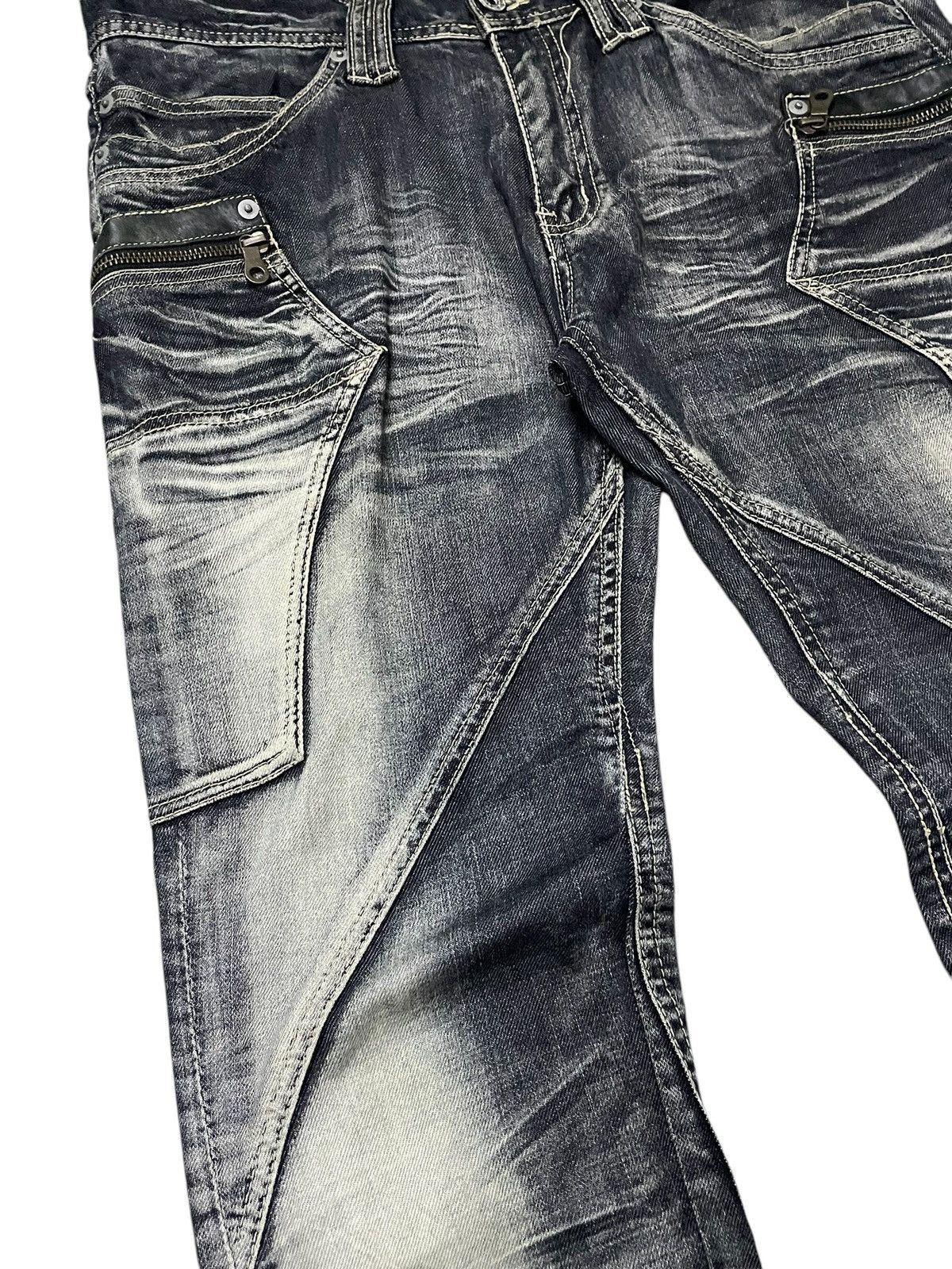 Tete Homme × Tornado Mart Michel Klein Japan Panel Spiral Flared Denim Jeans Size US 30 / EU 46 - 9 Thumbnail