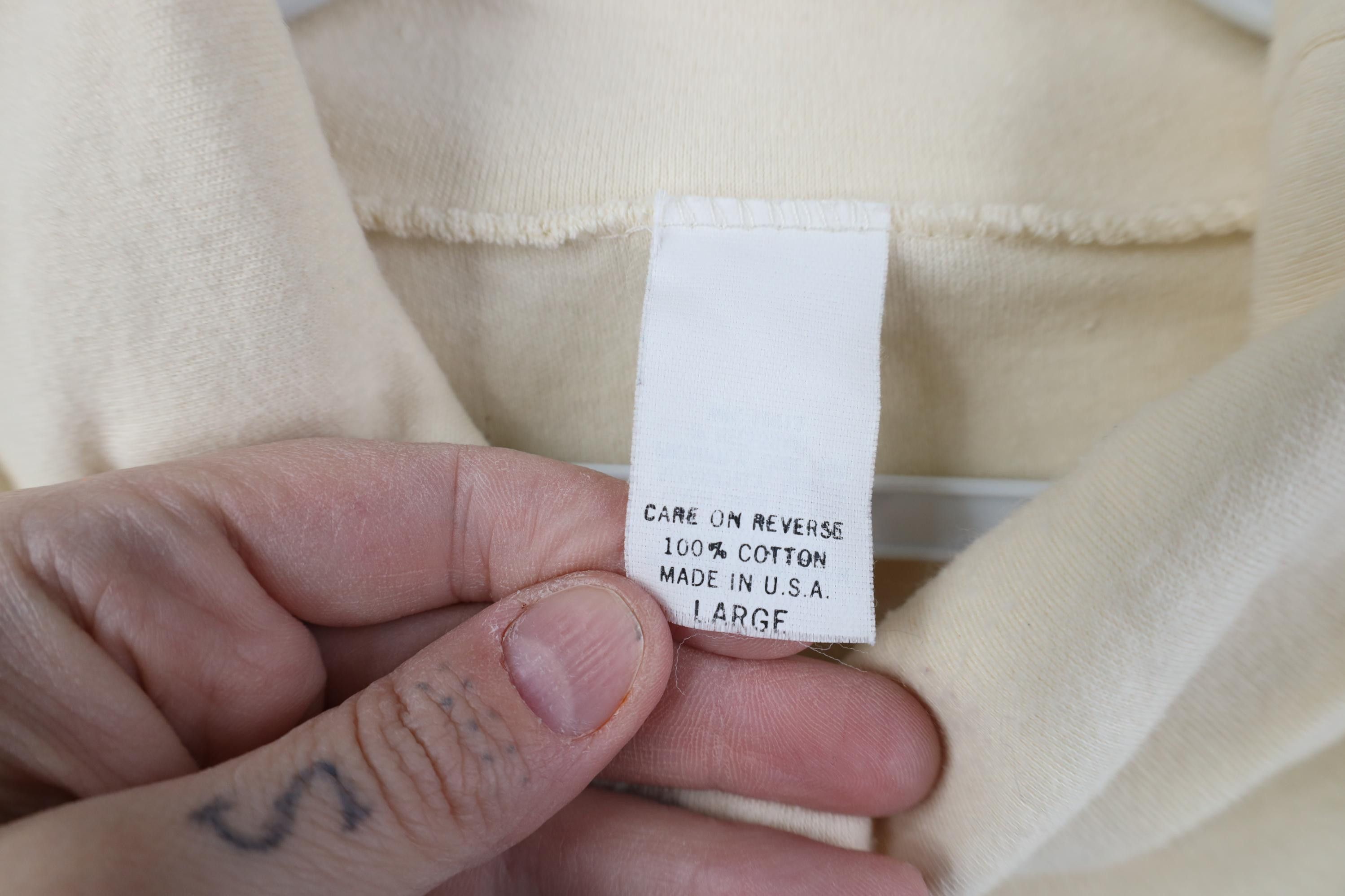 Vintage Vintage 90s Streetwear Turtleneck T-Shirt Pale Cotton USA Size US L / EU 52-54 / 3 - 4 Thumbnail