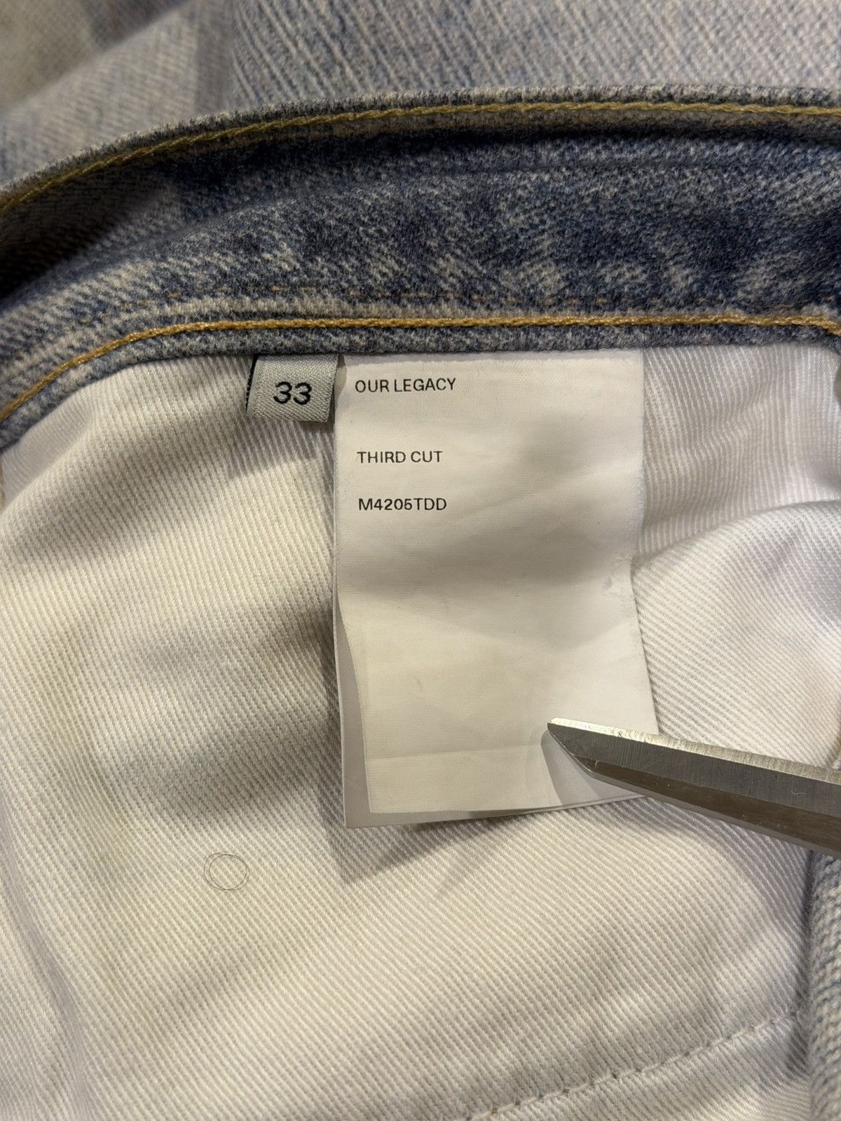 Our Legacy Our Legacy Third Cut Thompe Digital Print Blue Denim Jeans Size US 33 - 11 Thumbnail