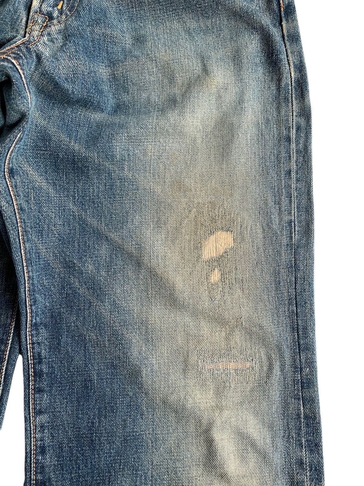 Edwin × If Six Was Nine × Jean EDWIN 505X SELVEDGE MUDWASH DISTRESSED DENIM Size US 28 / EU 44 - 14 Thumbnail