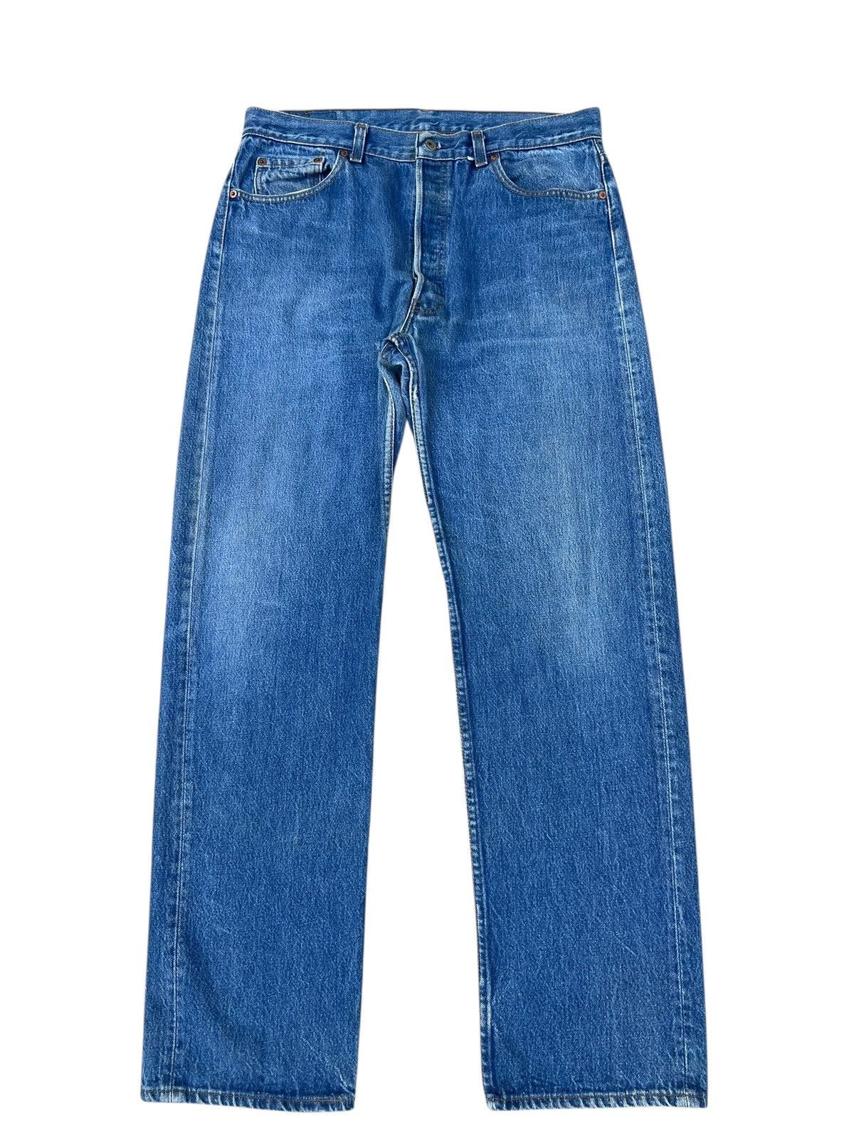Levi's Vintage 1980s Levi’s 501 Blue Denim Regular Jeans Size US 35 - 1 Thumbnail